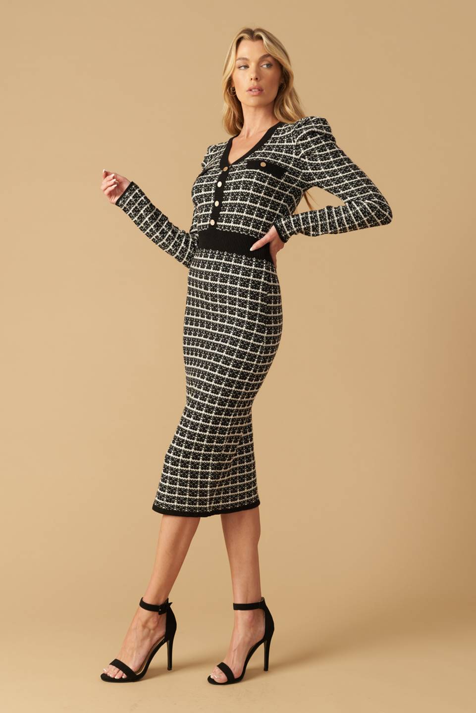 SERAPHIC MELODY SWEATER KNIT MIDI DRESS - MaraFormigone