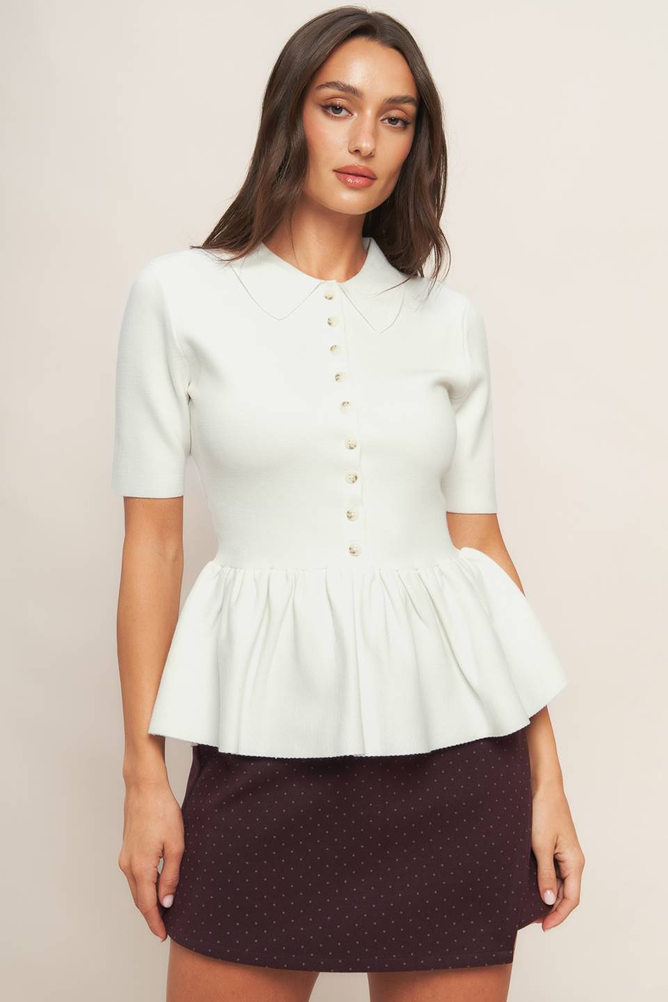 BLUSA DE TECIDO CREME SWEET SERENADE