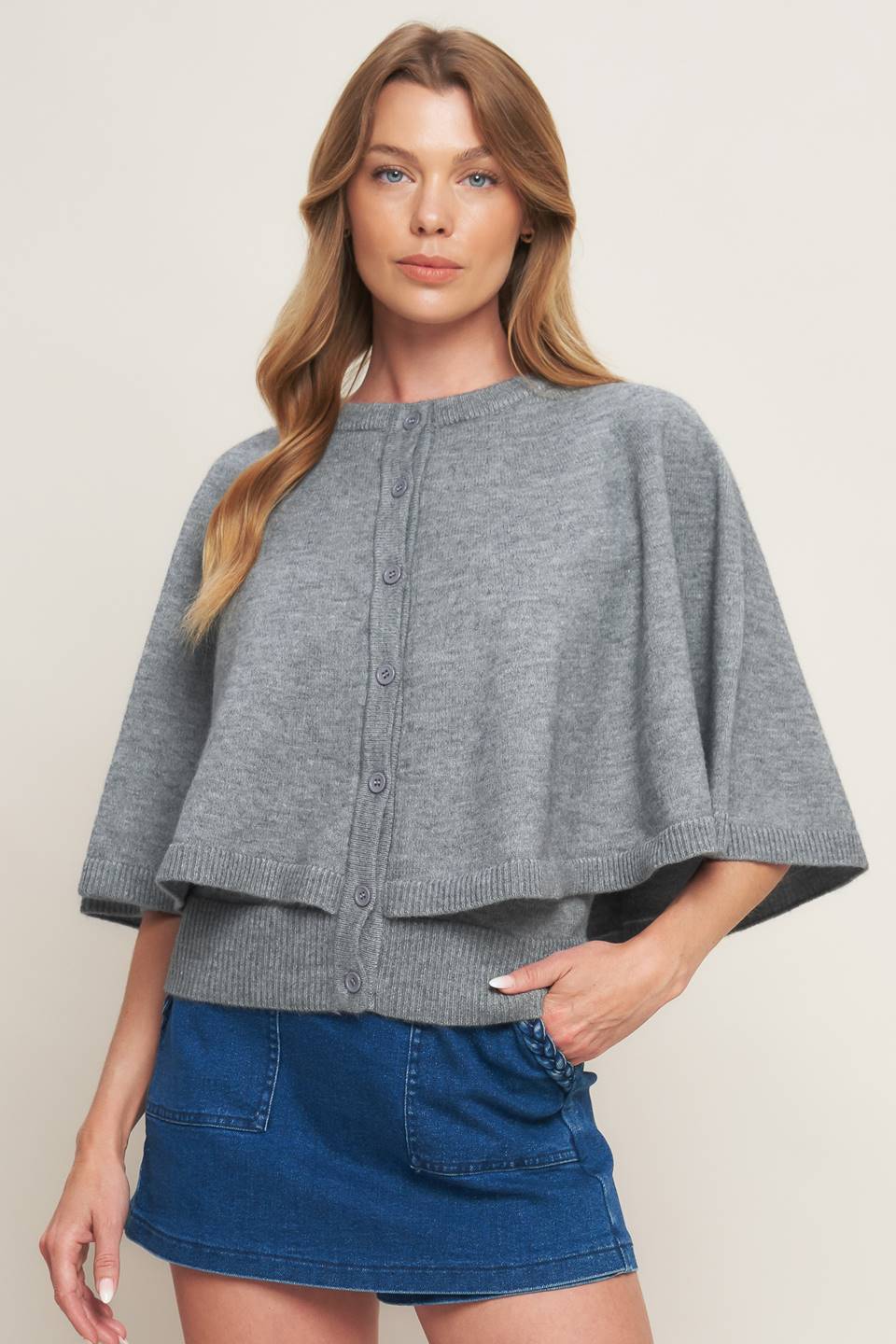 MISTY SHAWL CAPELET SWEATER - MaraFormigone