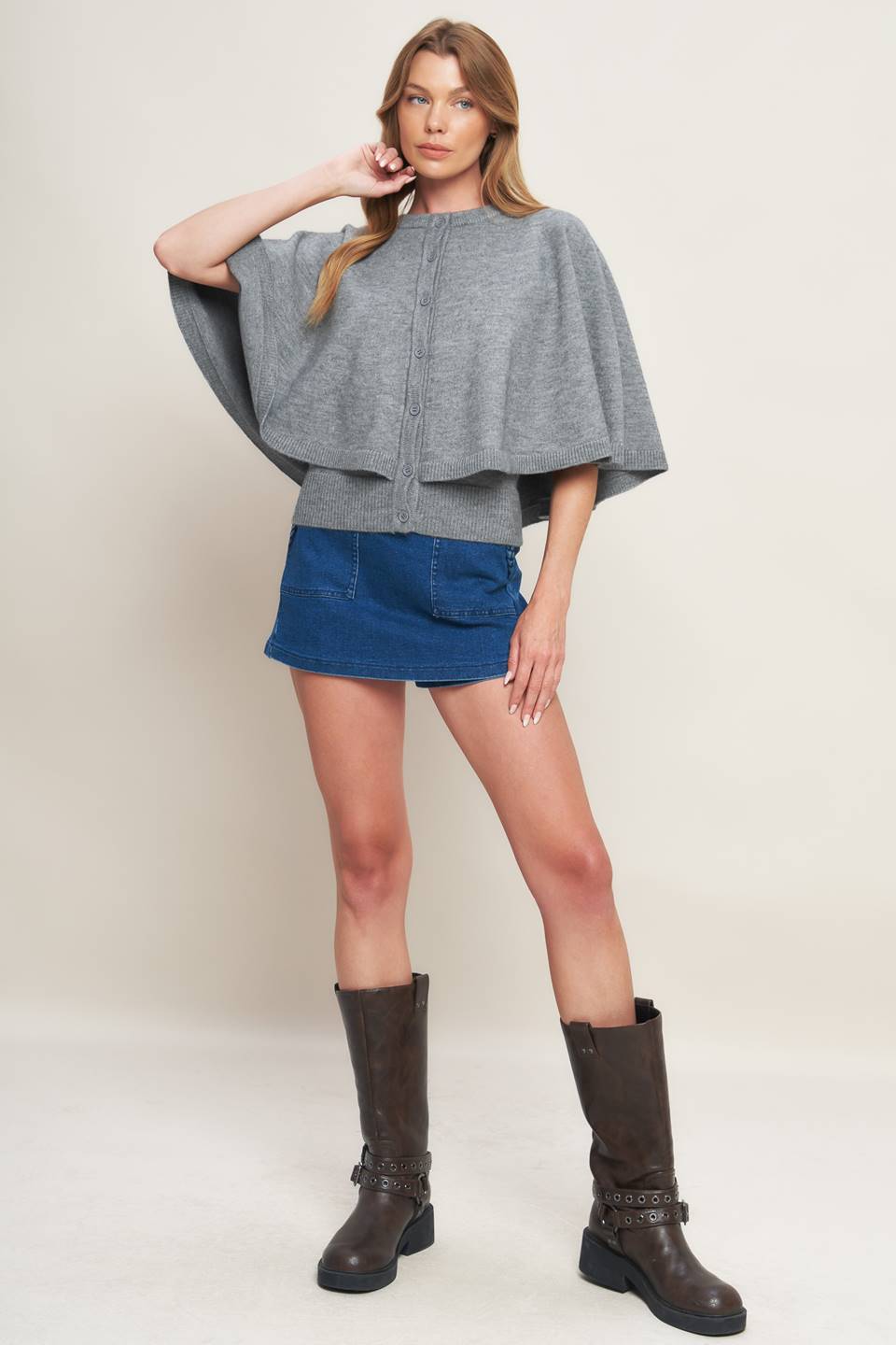 MISTY SHAWL CAPELET SWEATER - MaraFormigone