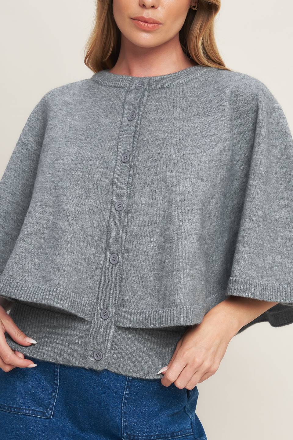 MISTY SHAWL CAPELET SWEATER - MaraFormigone