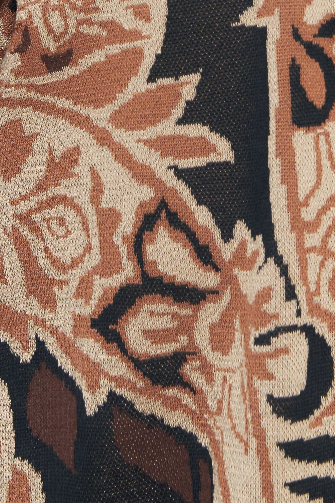 VESTIDO MINI DE PUNTO DE SUÉTER BARROCO HABANA