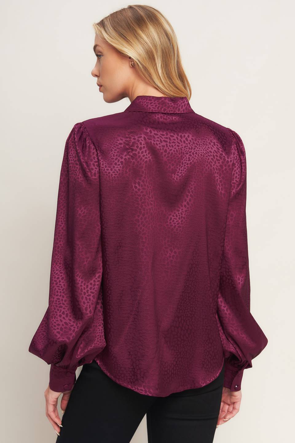 TOP TEJIDO DE LEOPARDO ESCARLATA