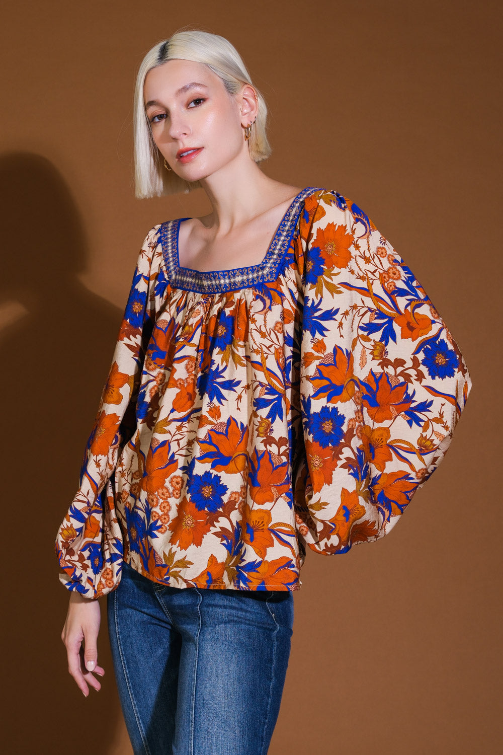 MY FAVORITE DAY RUST WOVEN TOP - MaraFormigone