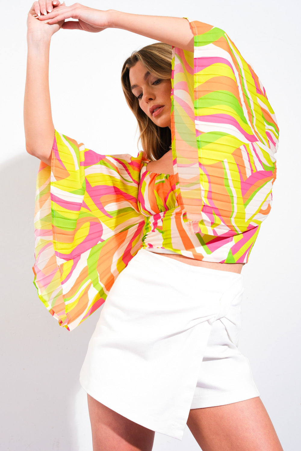 Top tejido fucsia auténtico