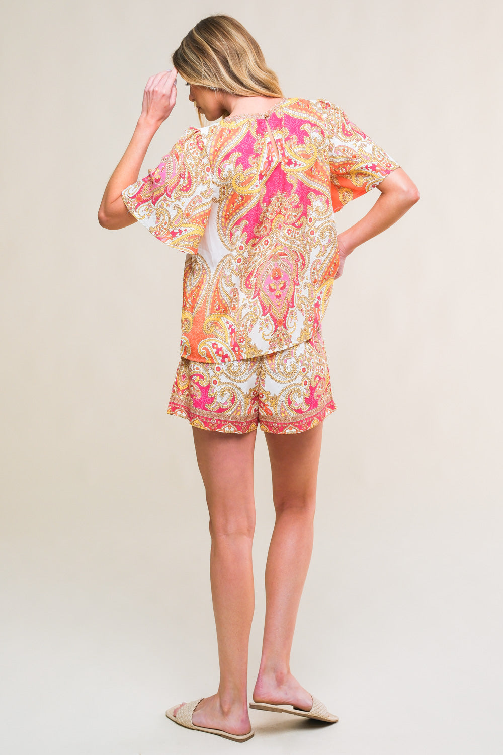 Conjunto de top y short tejido Scarlet Symphony