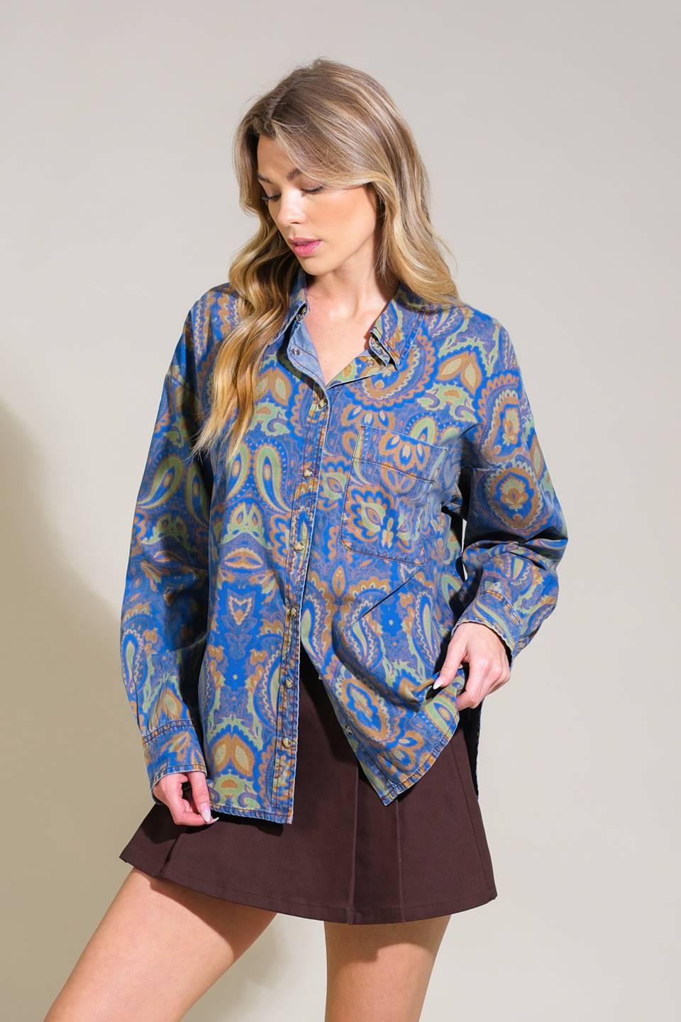 BLUSA DE TECIDO "EU ESTOU NO COMANDO"