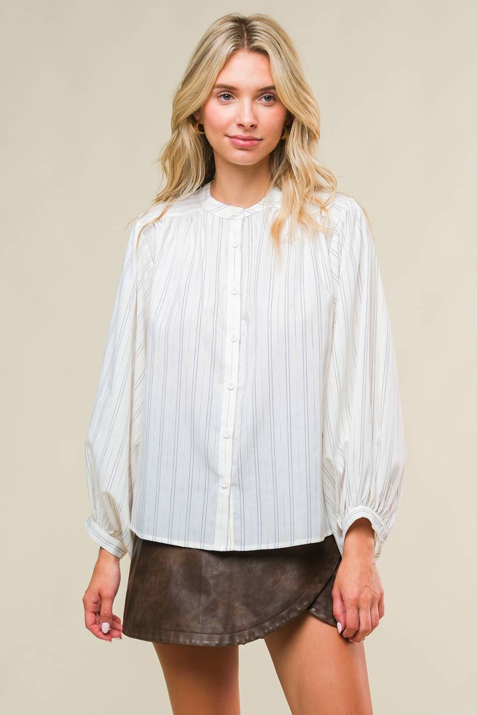 CLEAN AESTHETIC WOVEN TOP - MaraFormigone