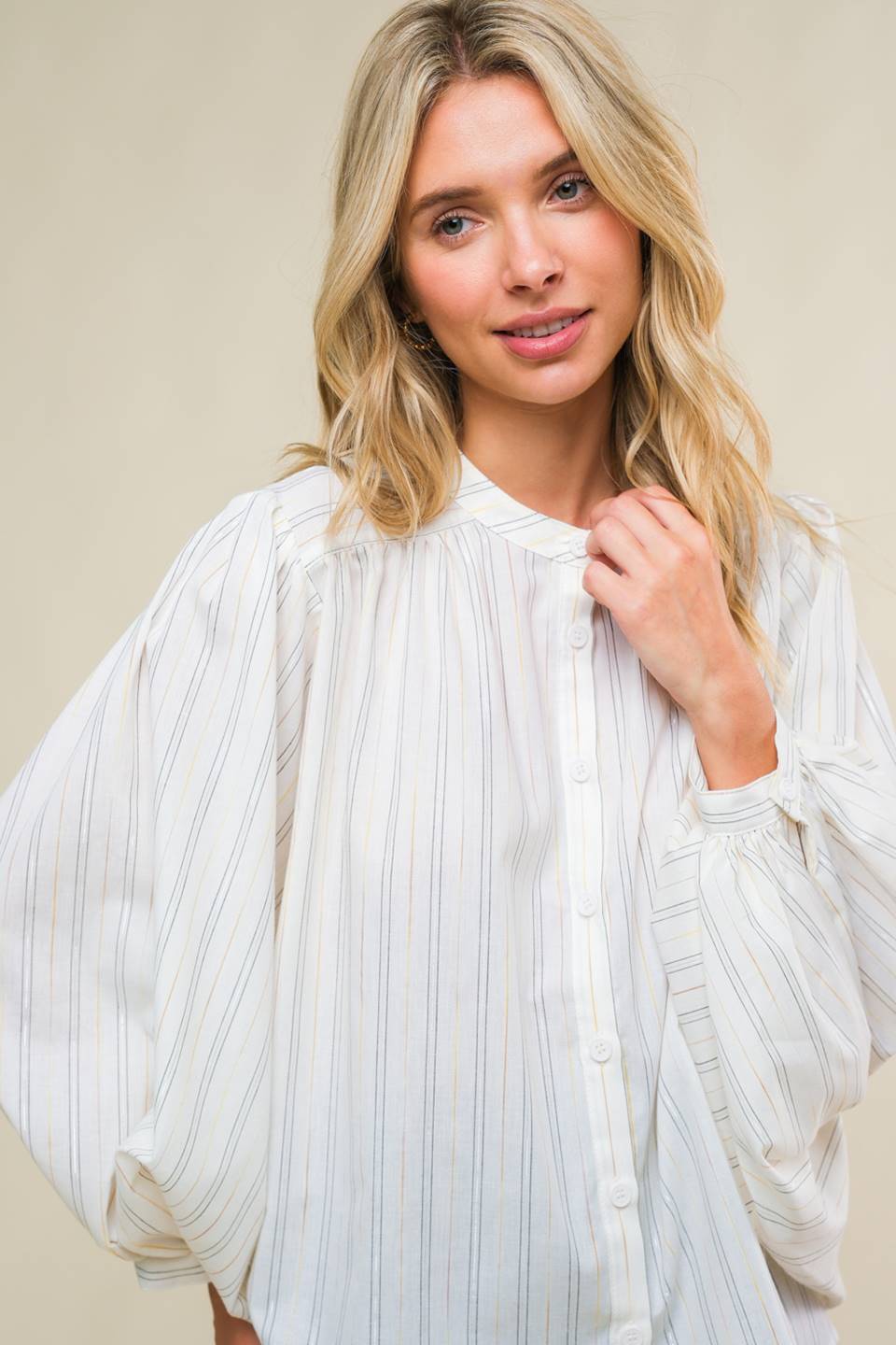 CLEAN AESTHETIC WOVEN TOP - MaraFormigone