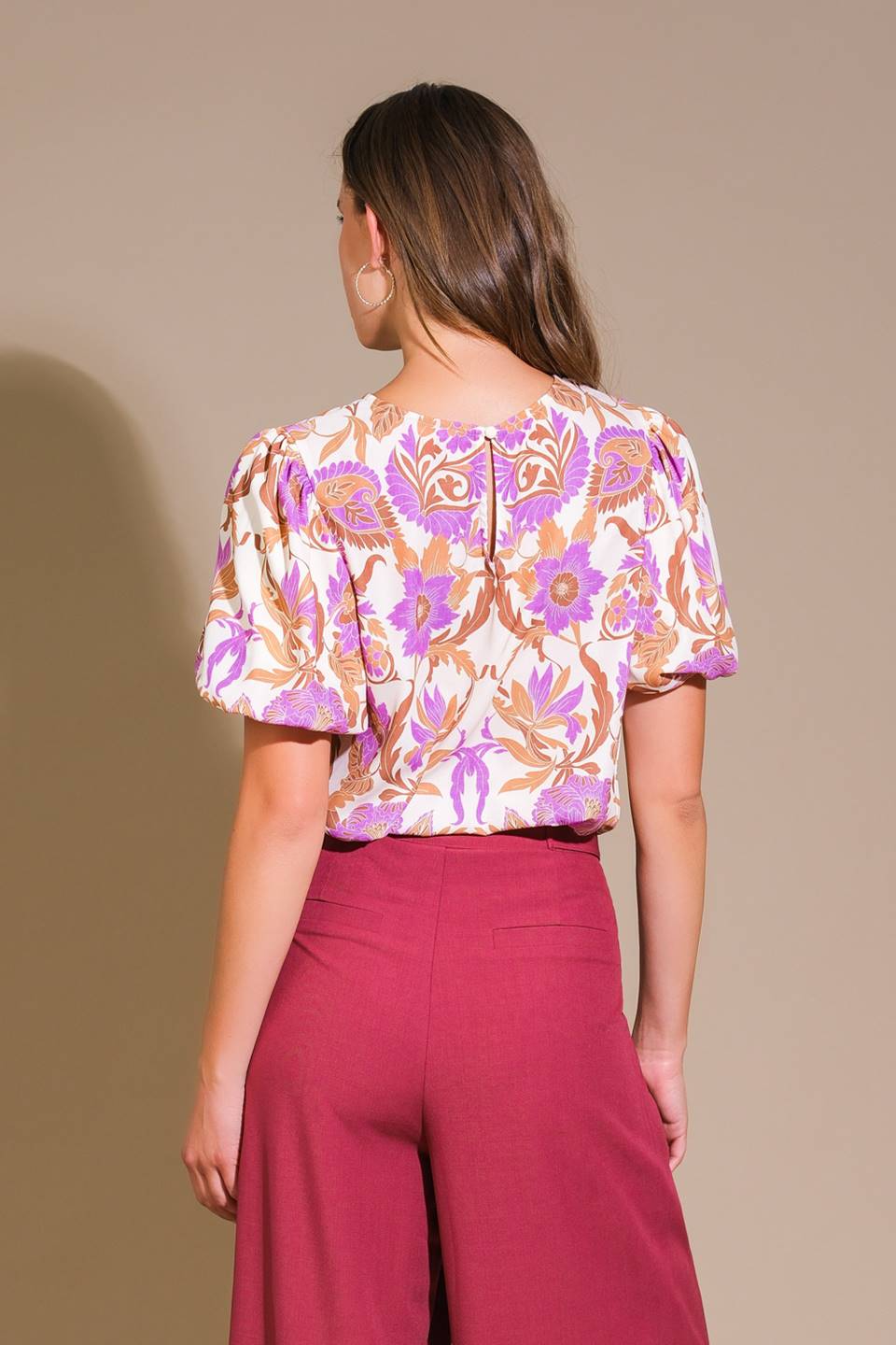 ROMANTIC WHIMS WOVEN TOP - MaraFormigone