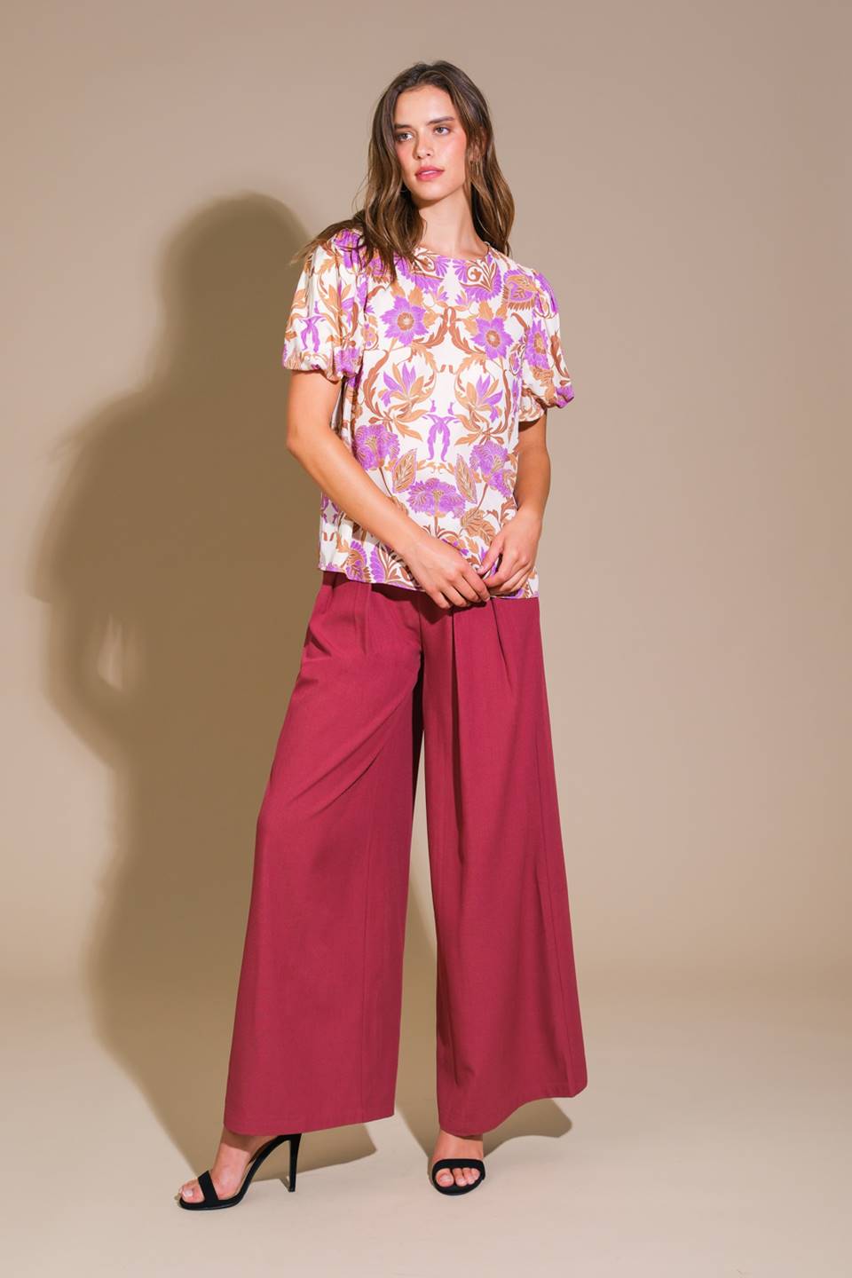 ROMANTIC WHIMS WOVEN TOP - MaraFormigone