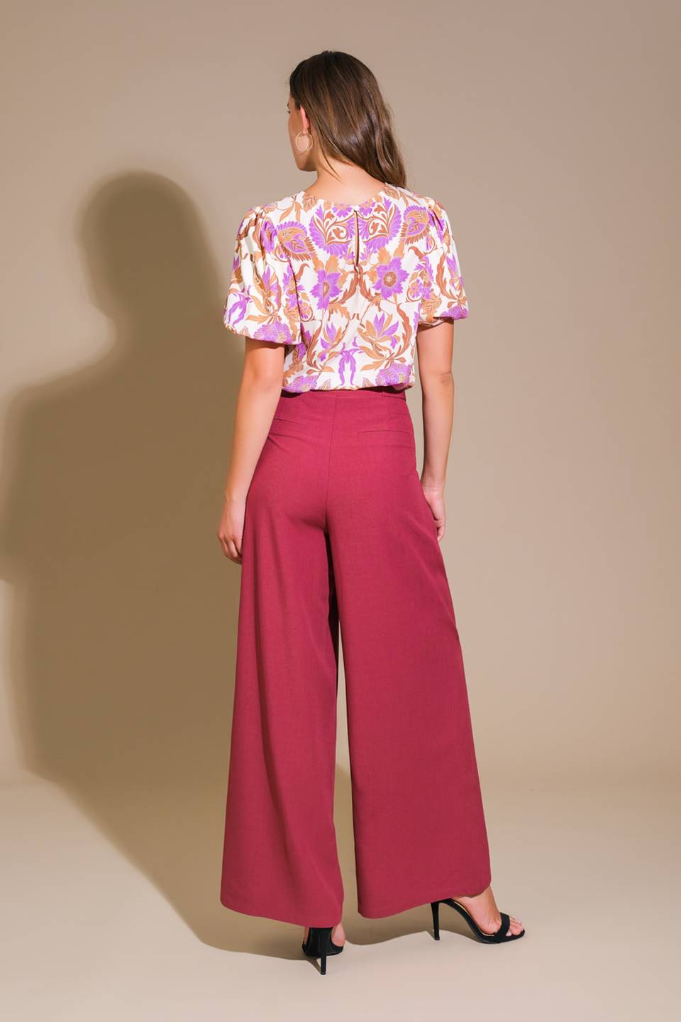 ROMANTIC WHIMS WOVEN TOP - MaraFormigone