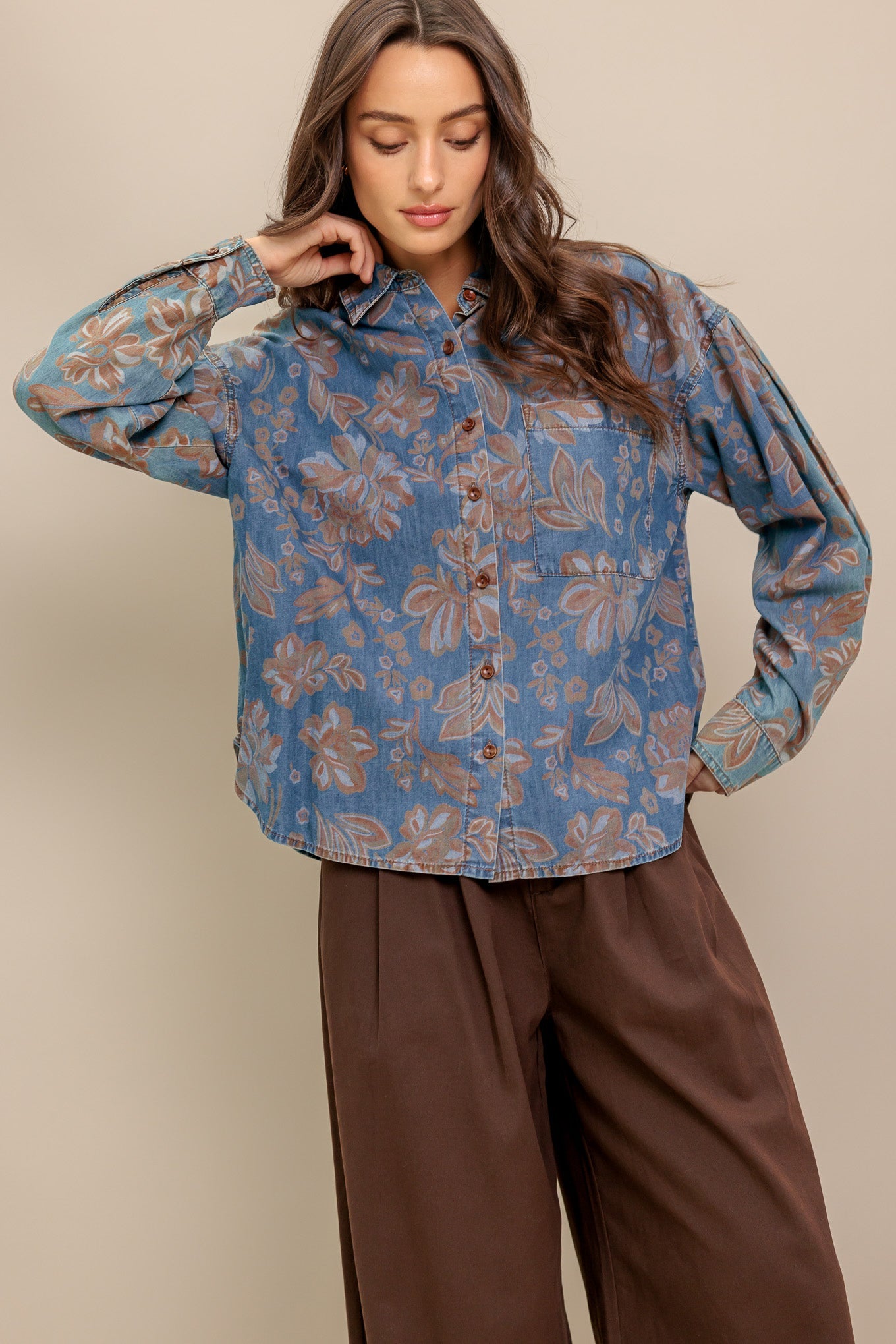 STICK TO THE PLAN DENIM TOP - MaraFormigone