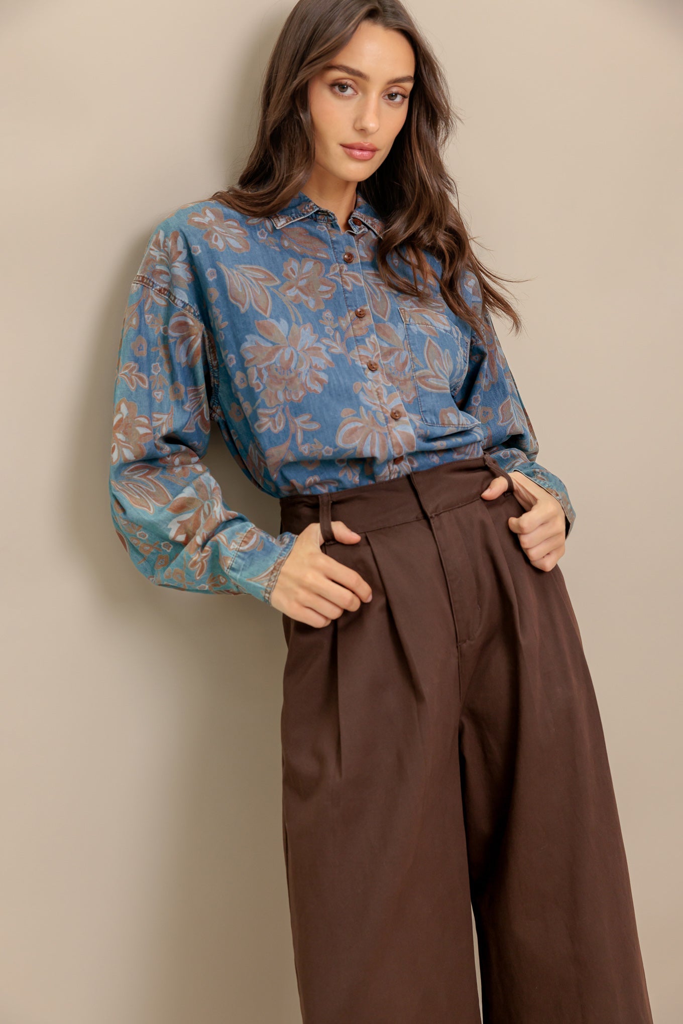 STICK TO THE PLAN DENIM TOP - MaraFormigone