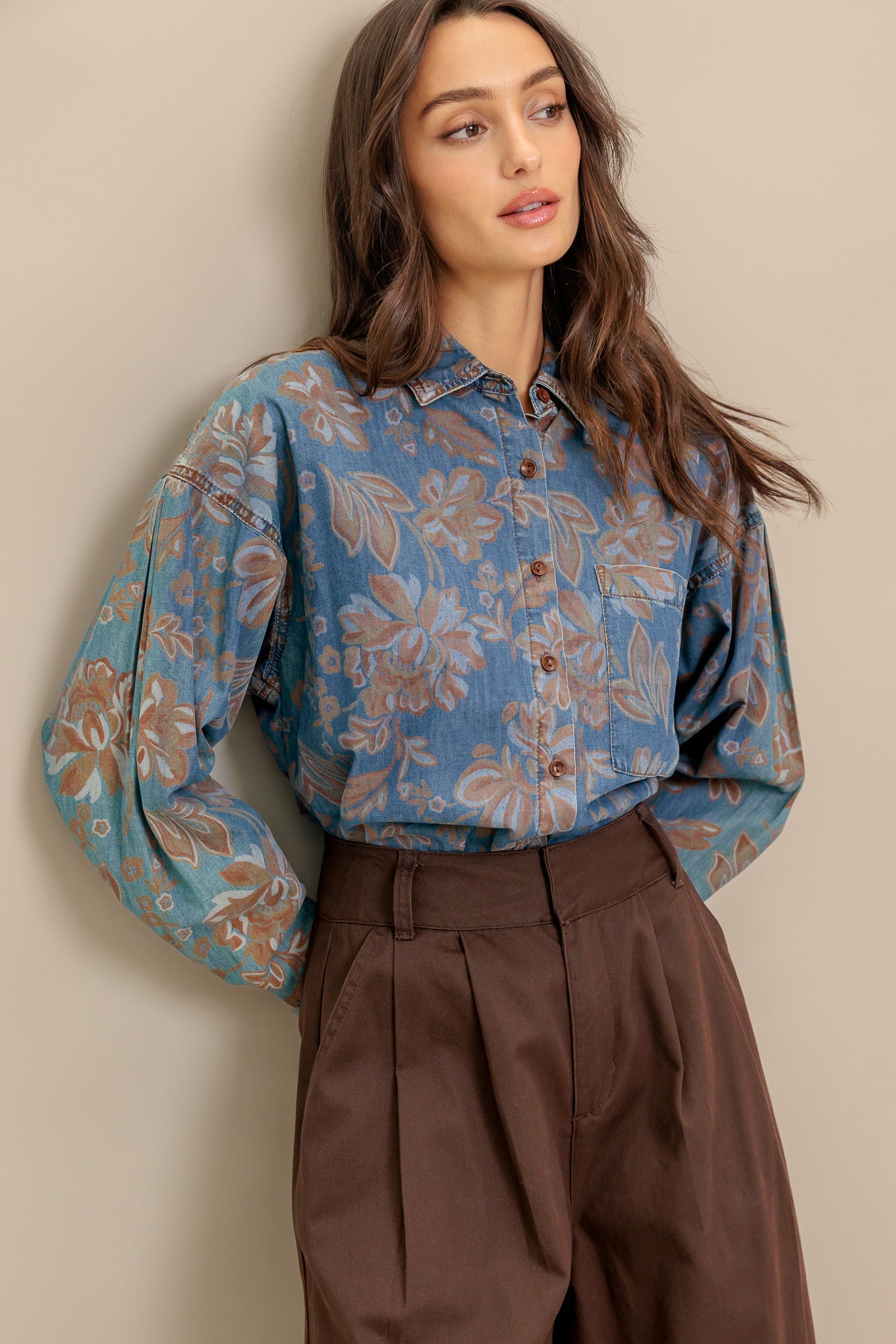 STICK TO THE PLAN DENIM TOP - MaraFormigone
