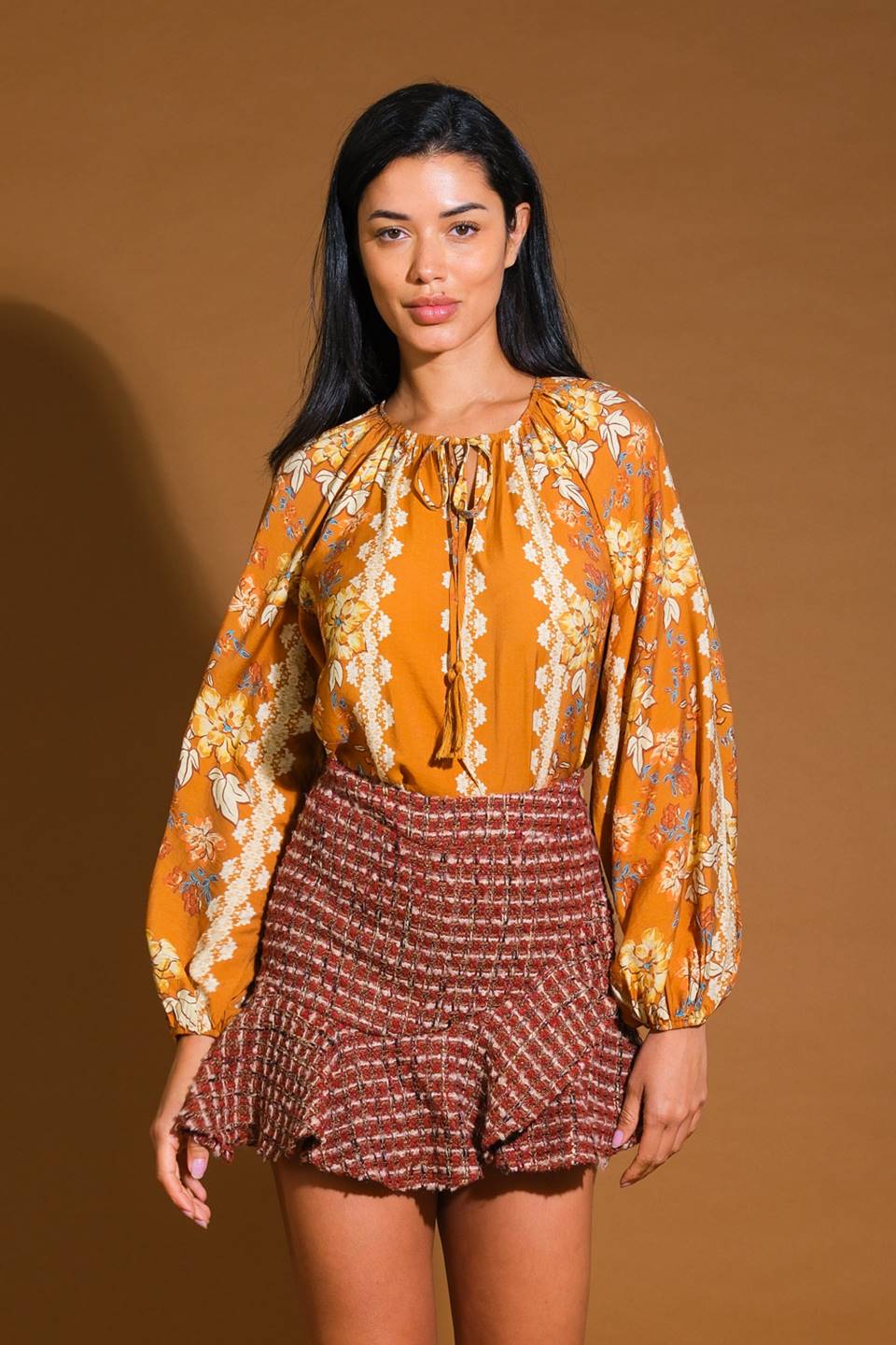 OVER THE HILLS WOVEN TOP - MaraFormigone