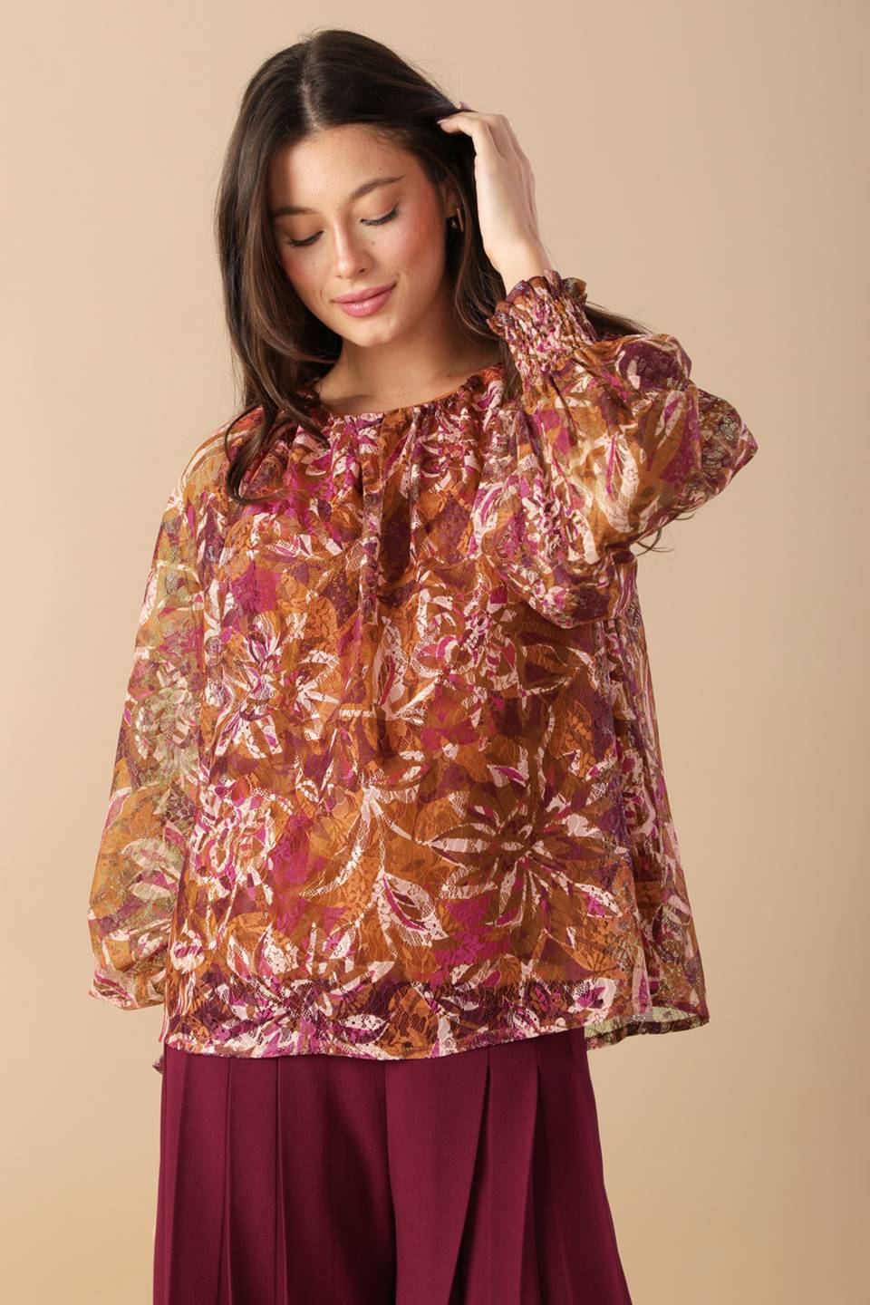 SUNSET STROLL WOVEN TOP - MaraFormigone