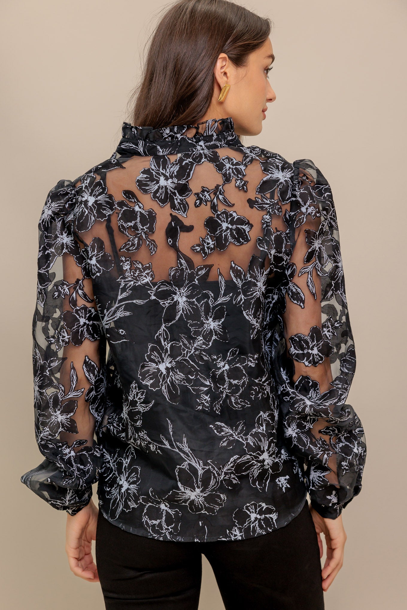 SHARE MY DAY WOVEN ORGANZA TOP - MaraFormigone