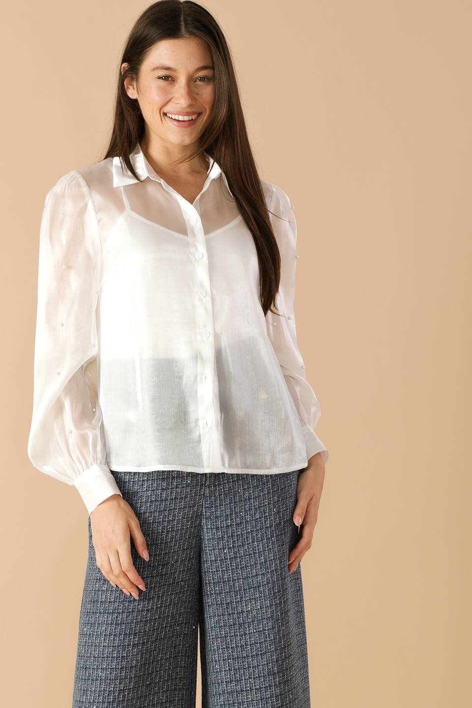 GIRL ON THE GO ORGANZA TOP - MaraFormigone