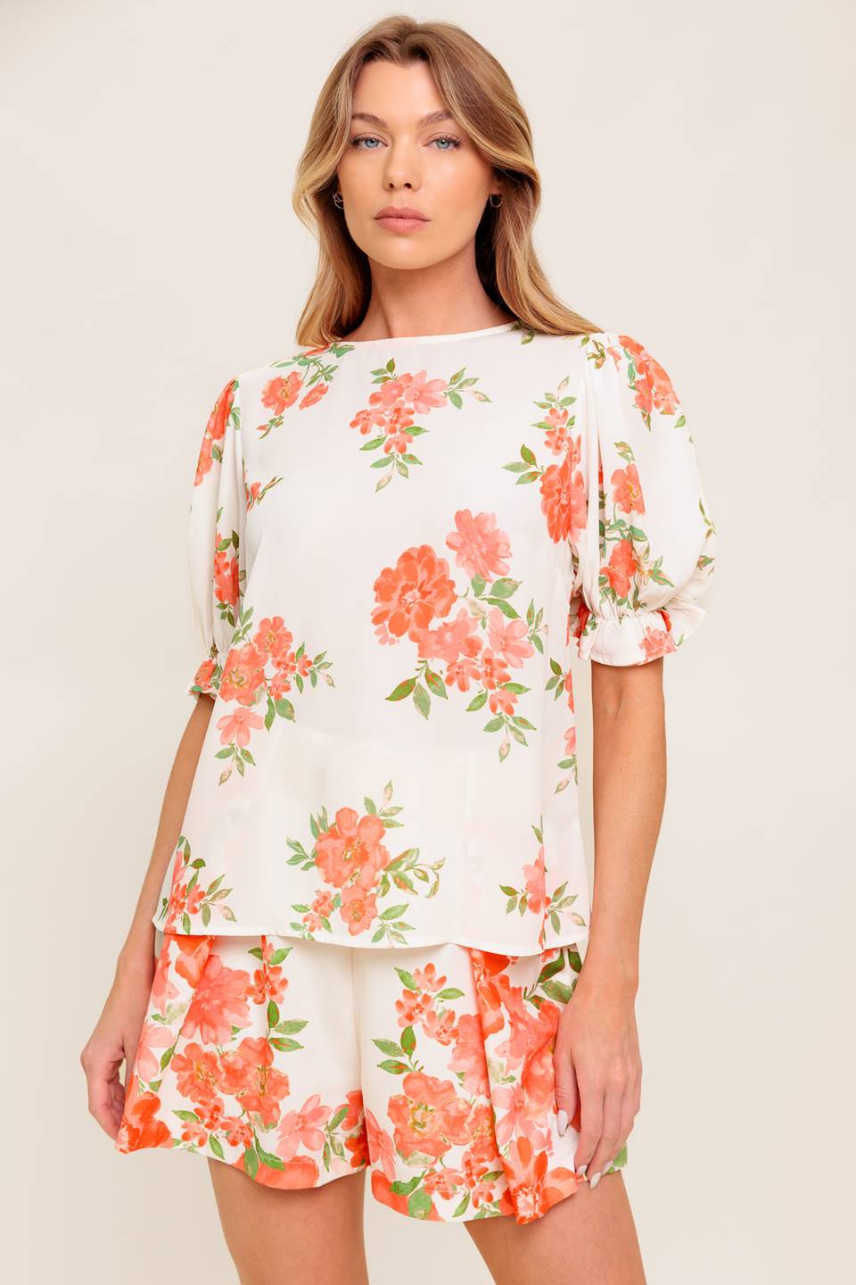 BLUSA DE TECIDO MARFIM LOVELY DAYS