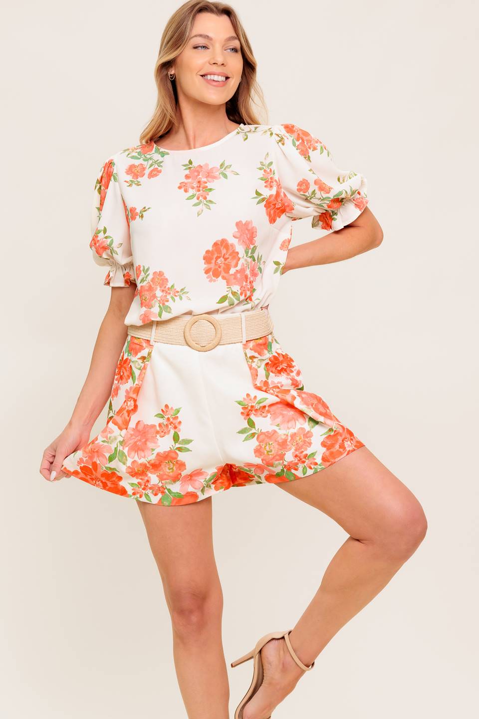 BLUSA DE TECIDO MARFIM LOVELY DAYS