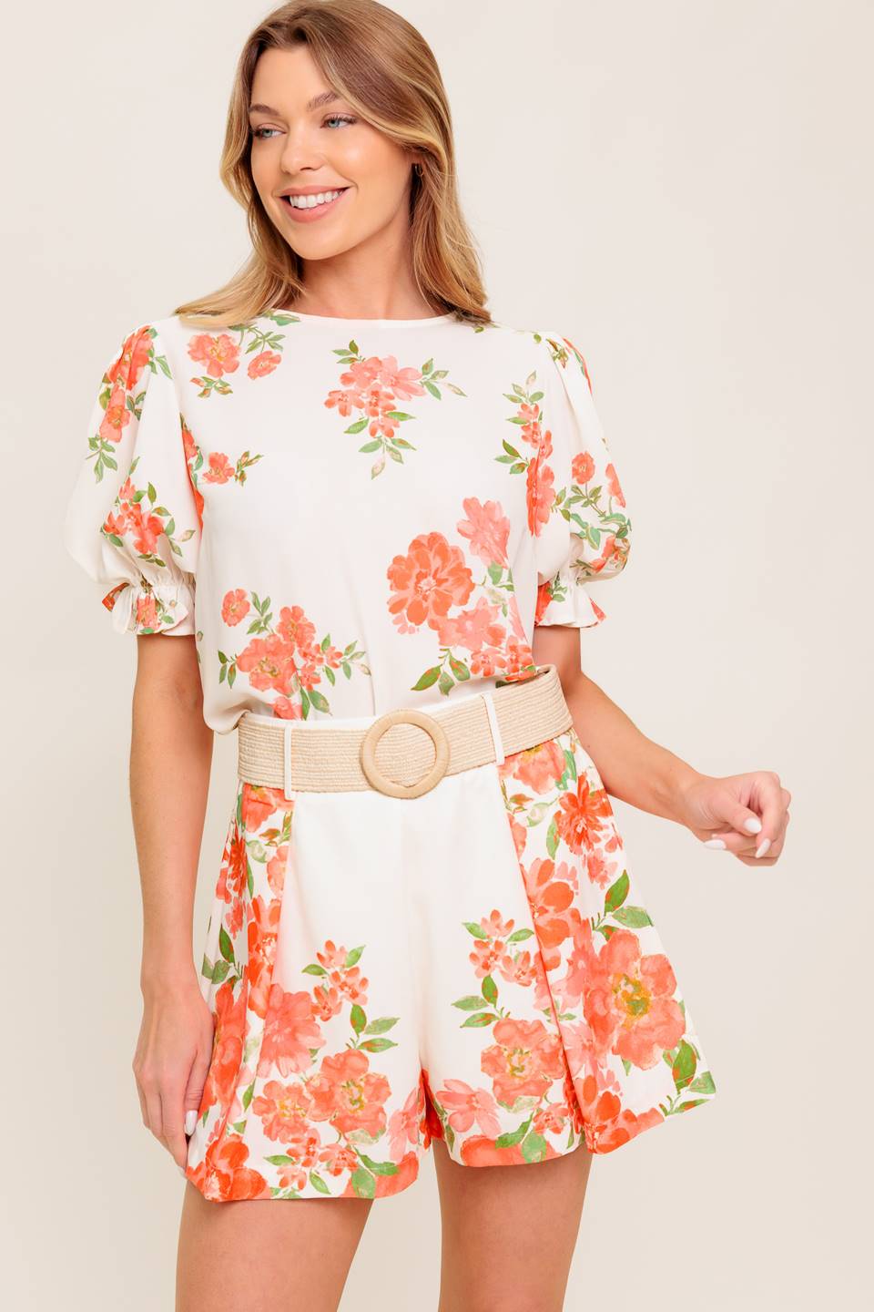 BLUSA DE TECIDO MARFIM LOVELY DAYS