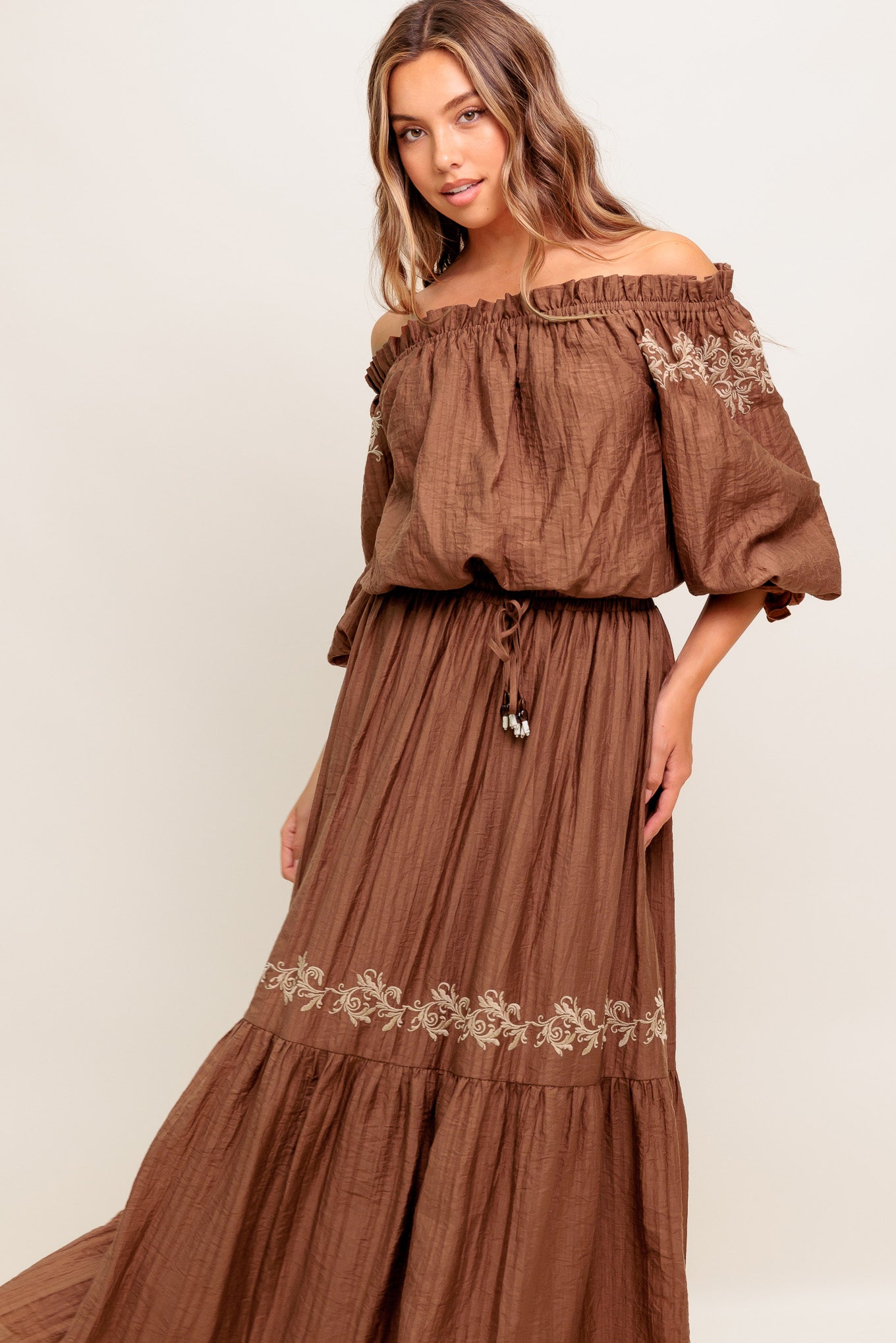 FULL SPEED AHEAD BROWN WOVEN TOP - MaraFormigone