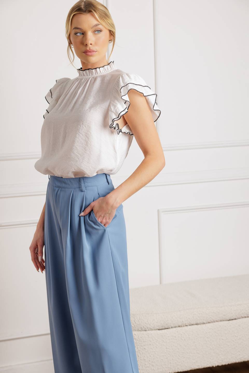 PUSH THE LIMIT WOVEN TOP - MaraFormigone