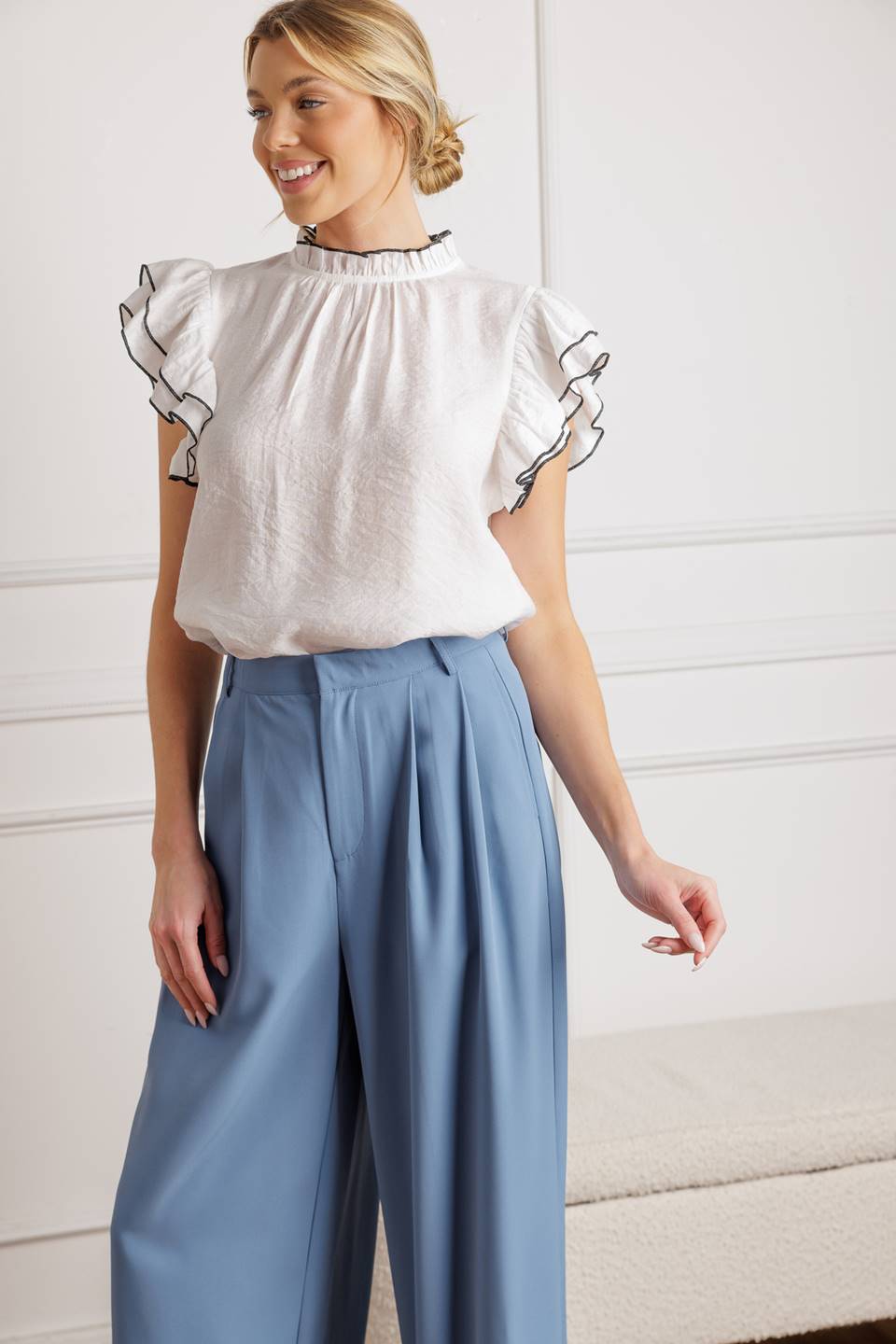 PUSH THE LIMIT WOVEN TOP - MaraFormigone