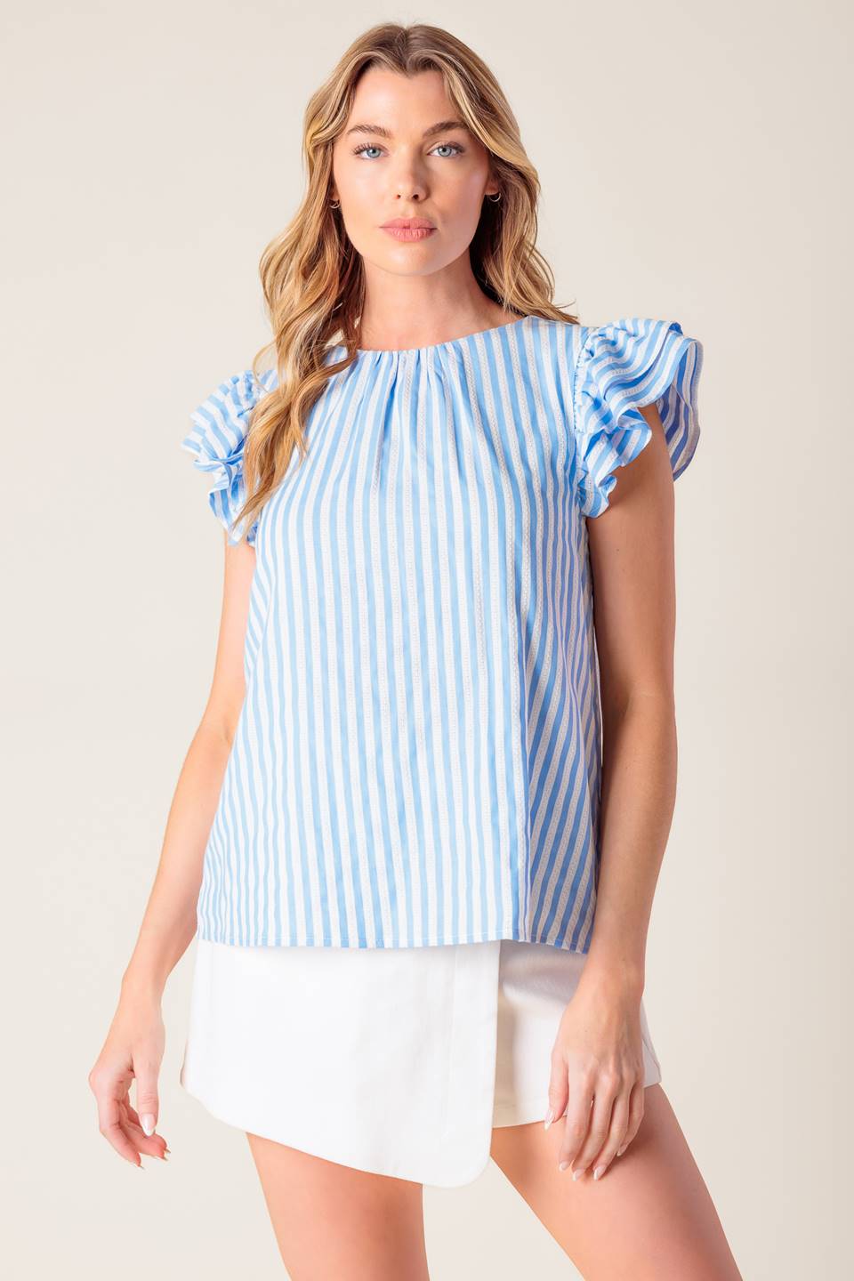 Blusa de tecido azul Sweet Harmony