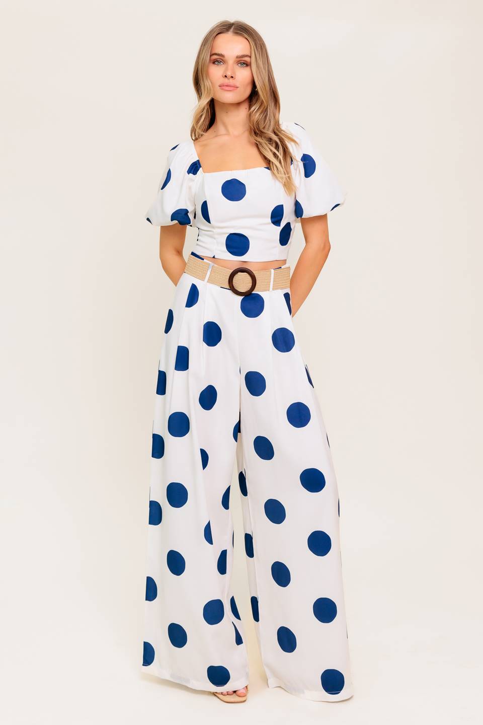 Conjunto de top y pantalón azul marino Coconut Kiss