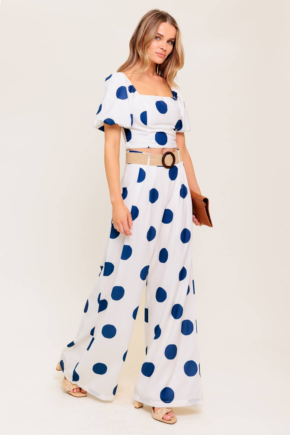 Conjunto de top y pantalón azul marino Coconut Kiss