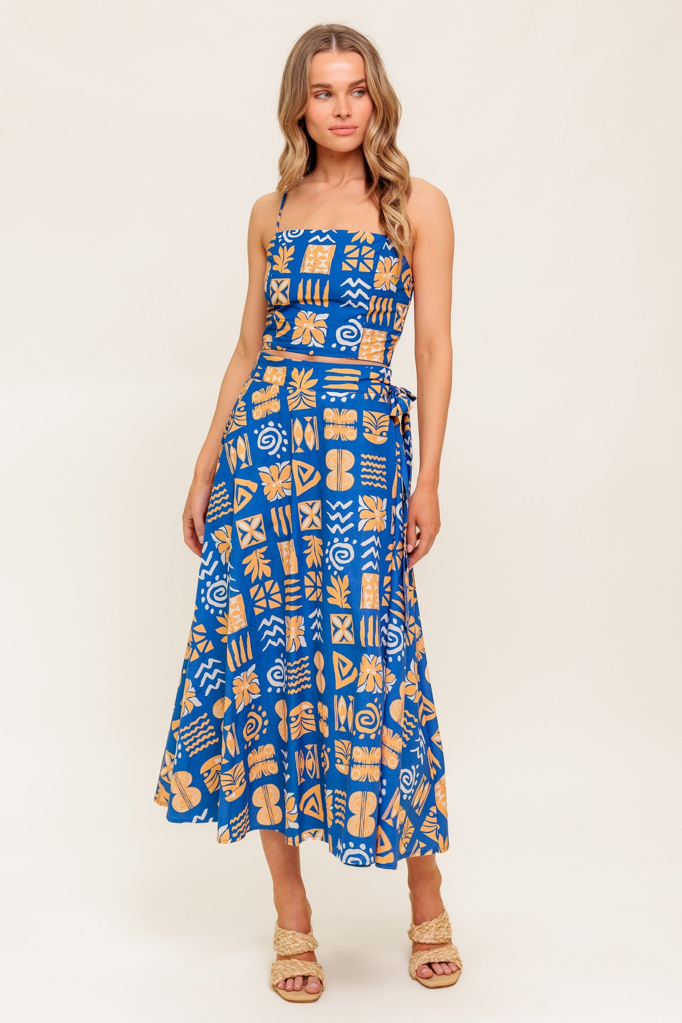 Conjunto de top y falda tejidos Dewdrop Silence