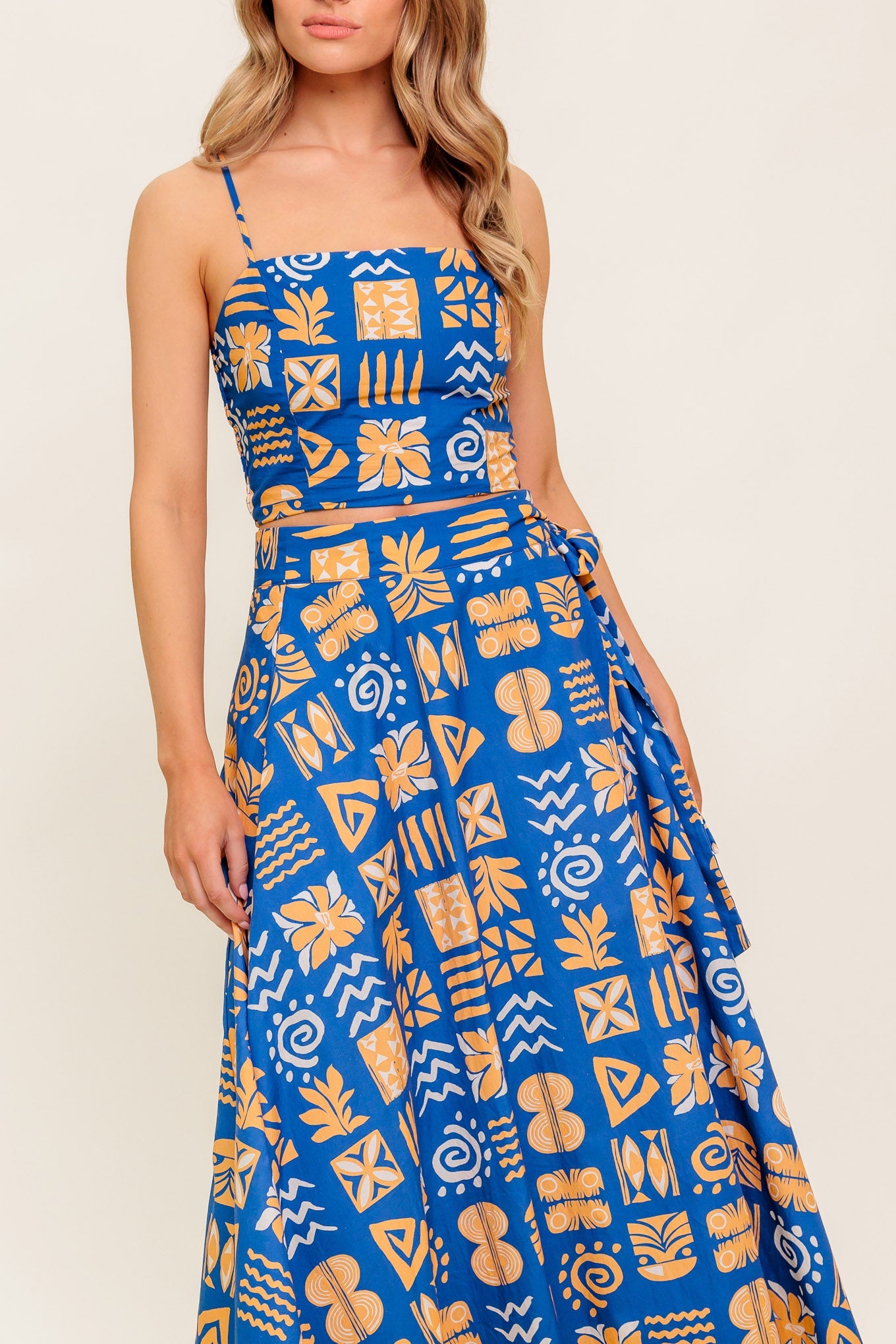 Conjunto de top y falda tejidos Dewdrop Silence