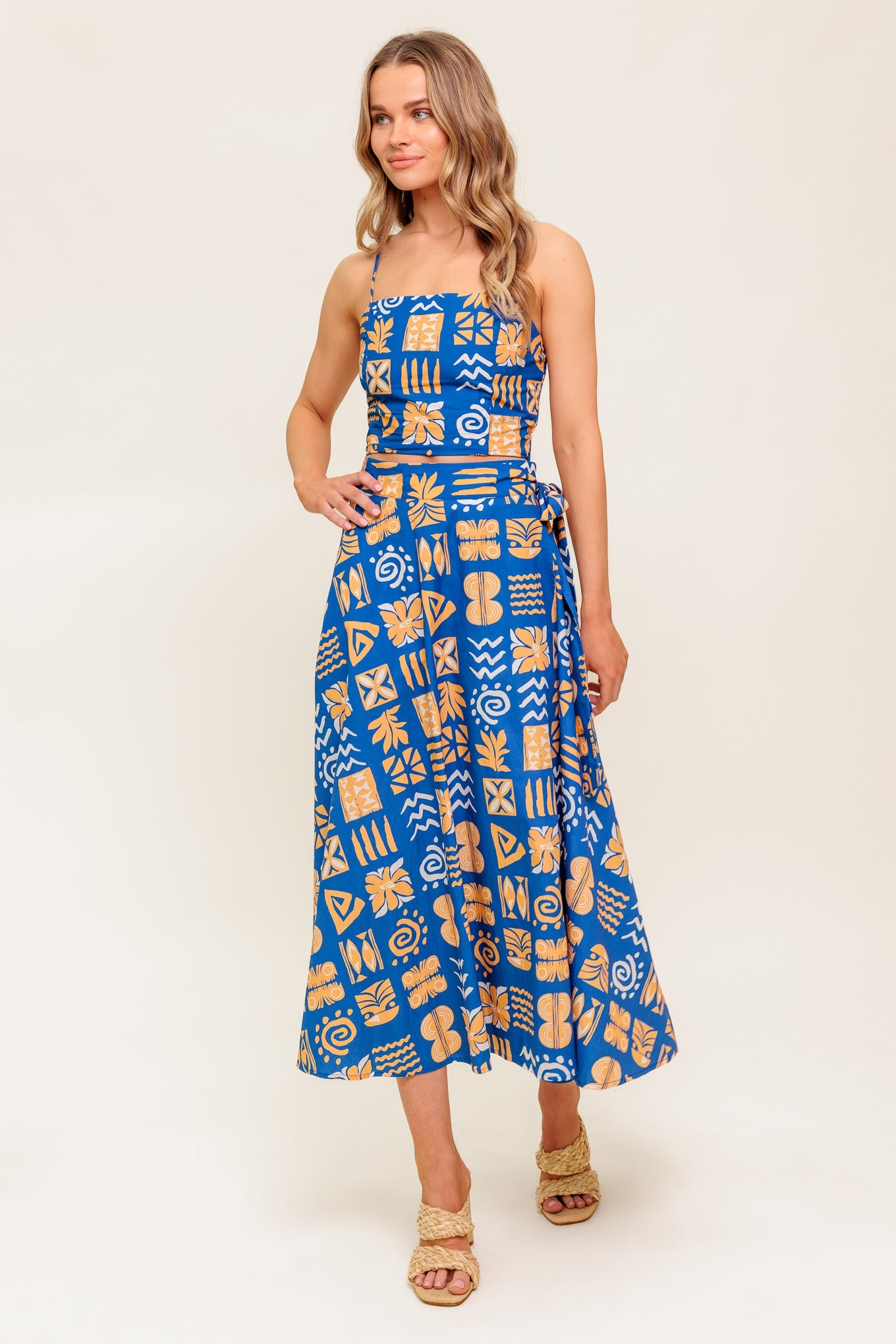 Conjunto de top y falda tejidos Dewdrop Silence