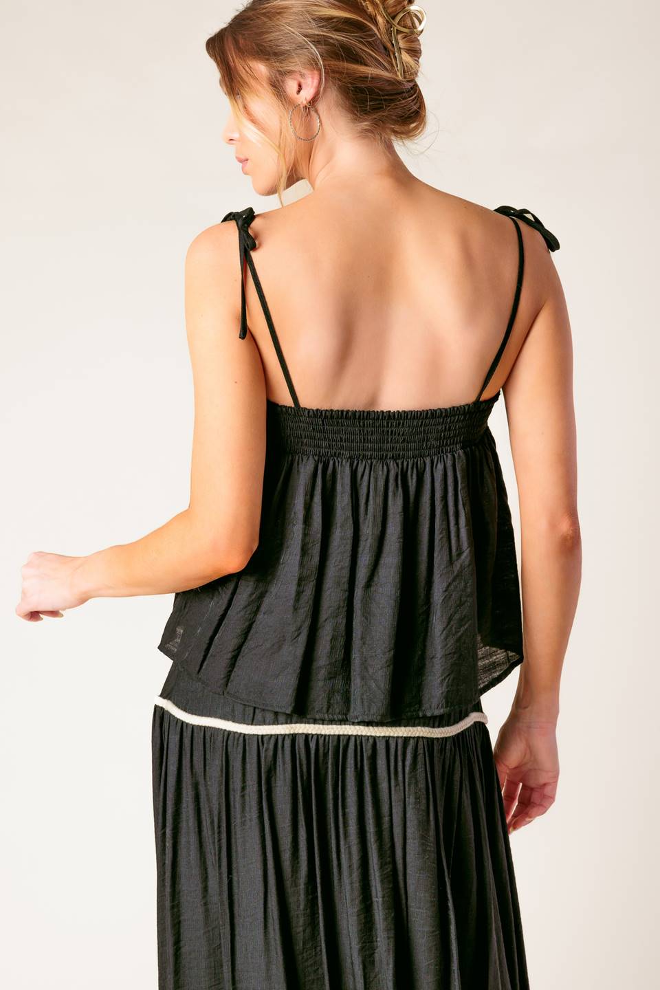 DIVIDE AND CONTOUR WOVEN TOP AND SKIRT SET - MaraFormigone