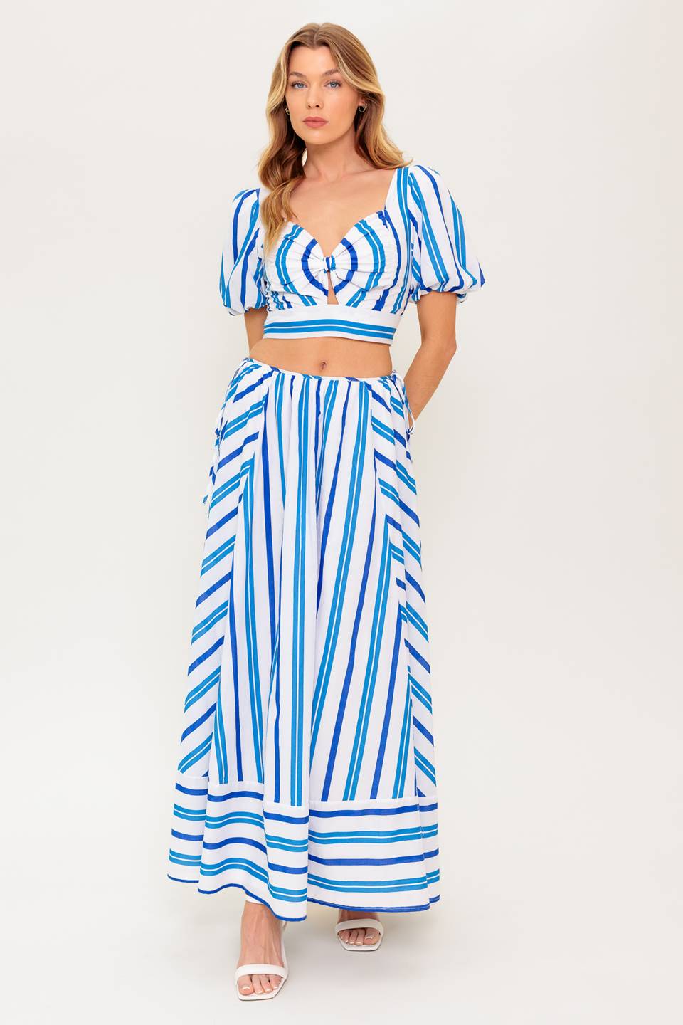 GARDEN WHISPERS WOVEN TOP AND SKIRT SET - MaraFormigone