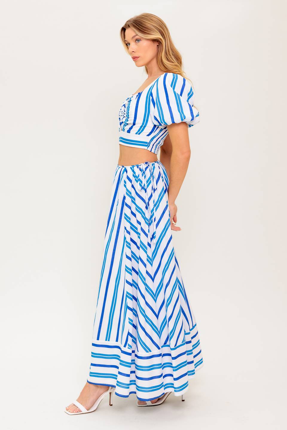 GARDEN WHISPERS WOVEN TOP AND SKIRT SET - MaraFormigone