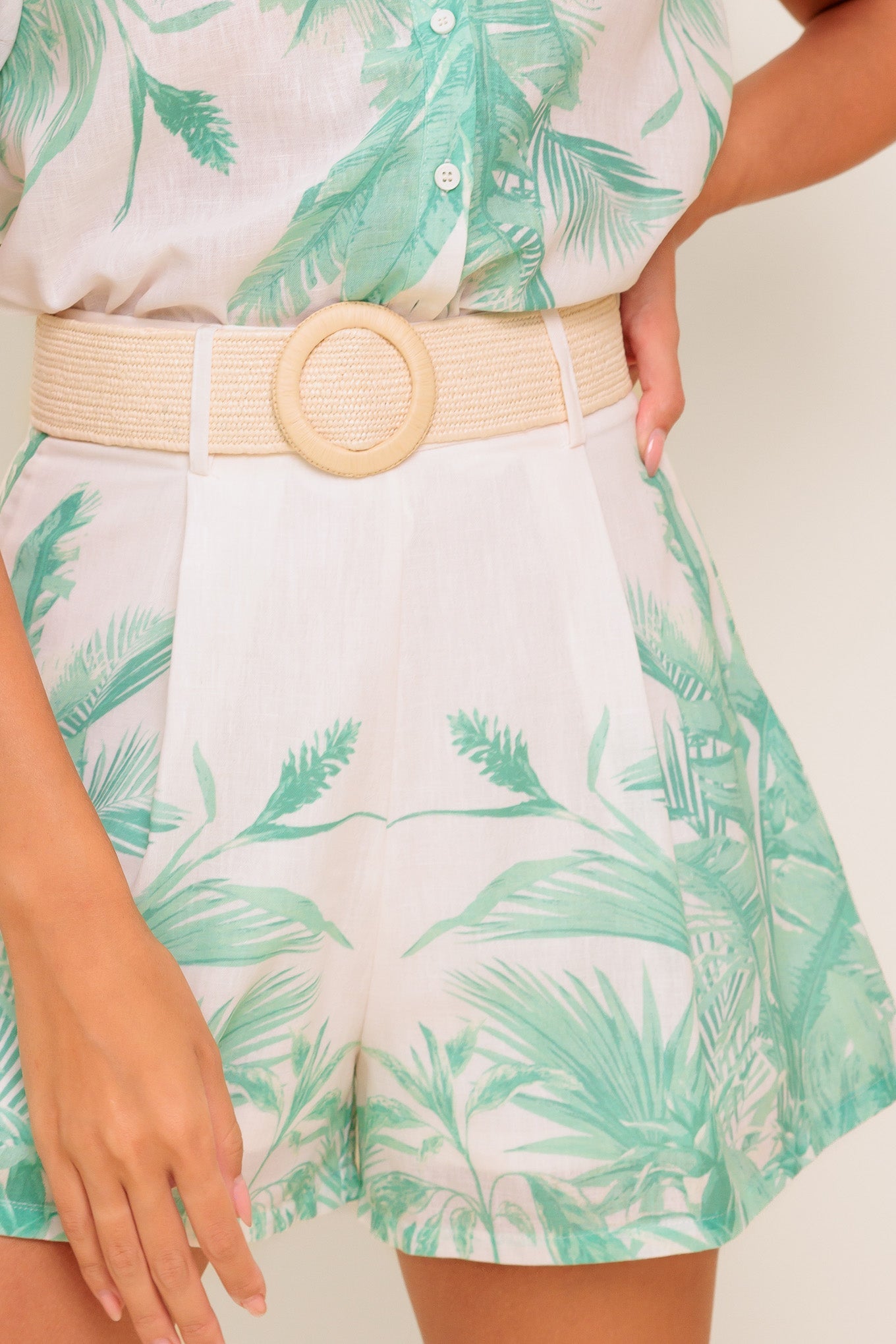 GARDEN LIGHT WOVEN TOP AND SHORT SET - MaraFormigone