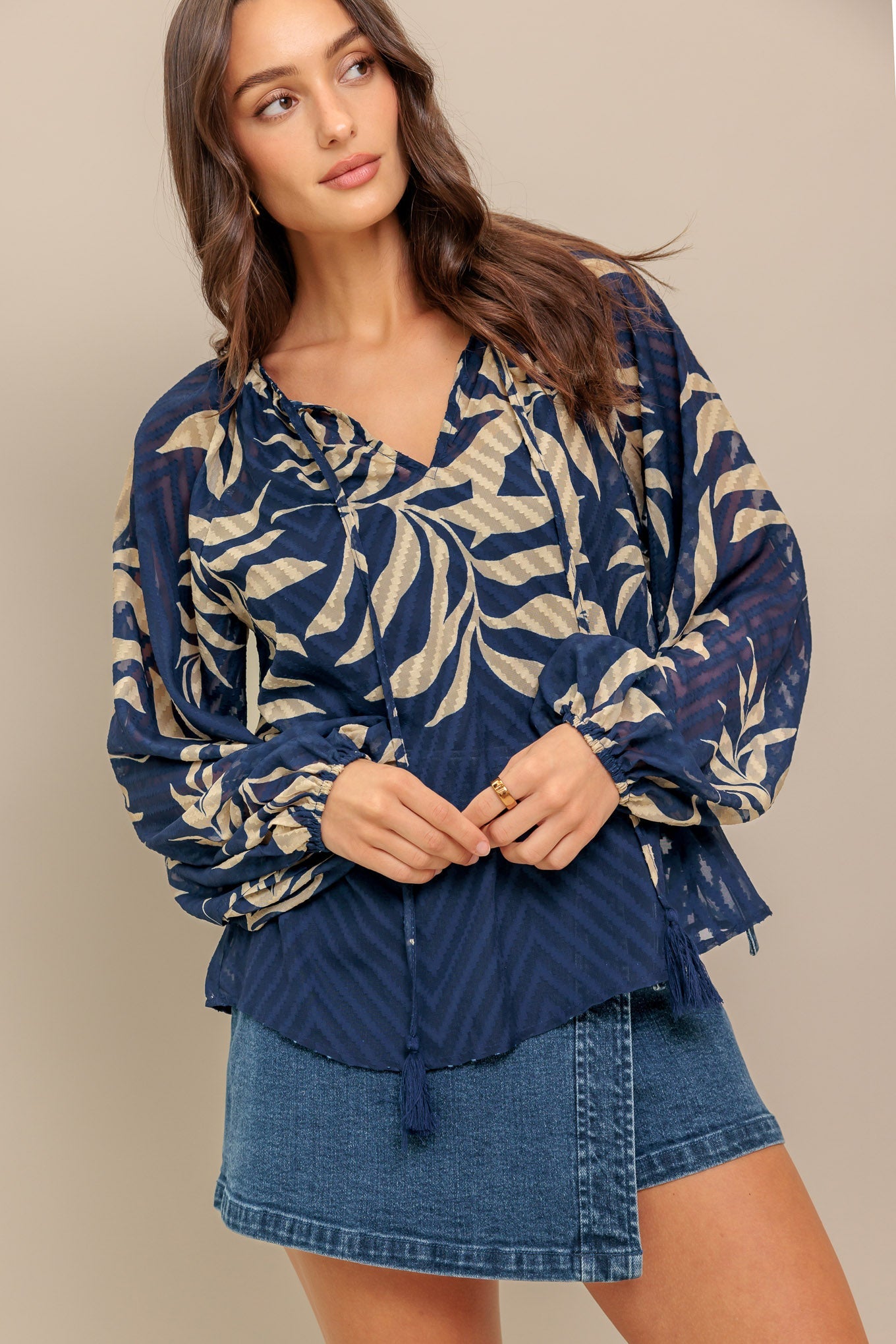 MIDNIGHT WALK  WOVEN TOP - MaraFormigone