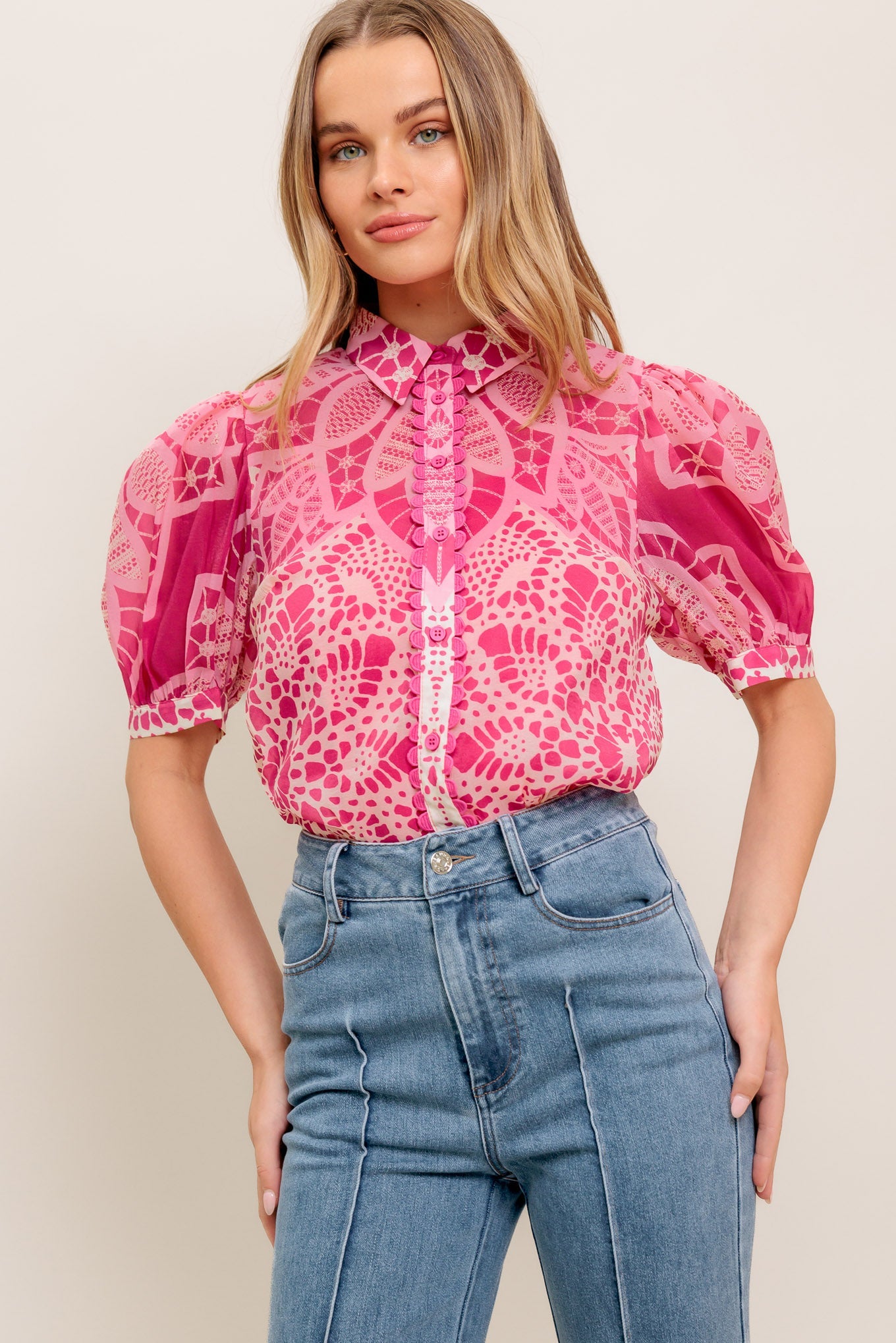 PRECIOUS HEART WOVEN TOP - MaraFormigone