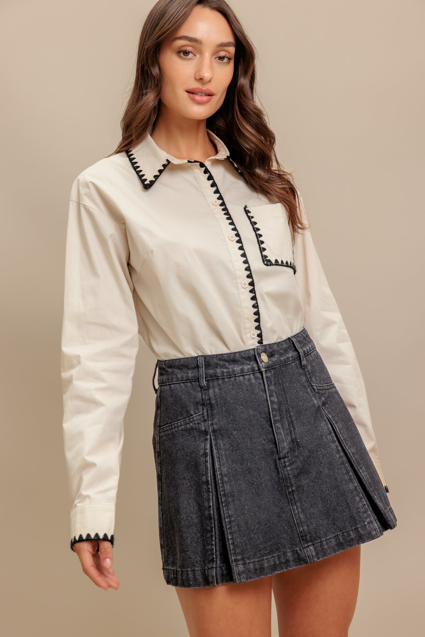 MONO EDGE WOVEN TOP - MaraFormigone