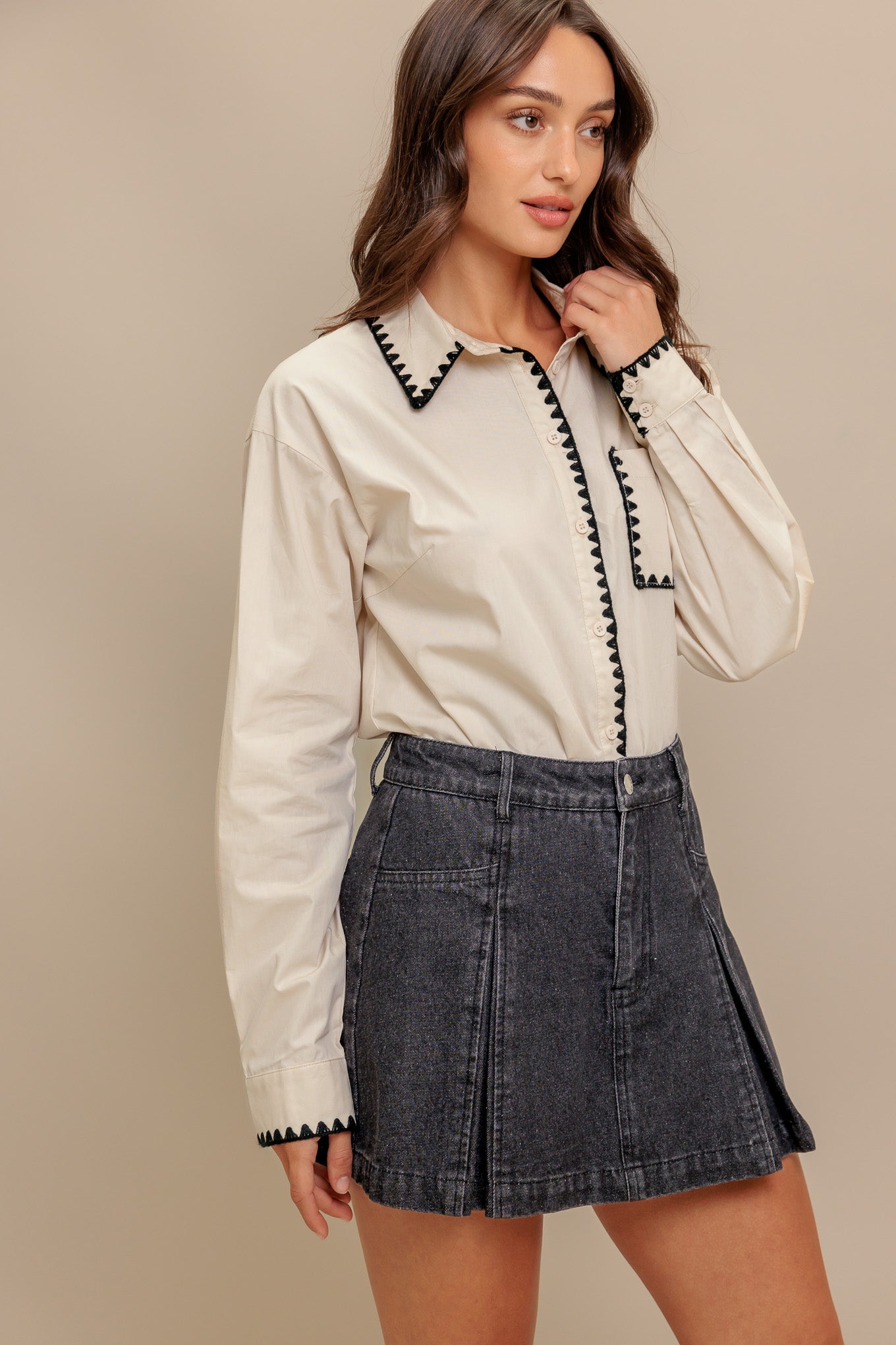 MONO EDGE WOVEN TOP - MaraFormigone