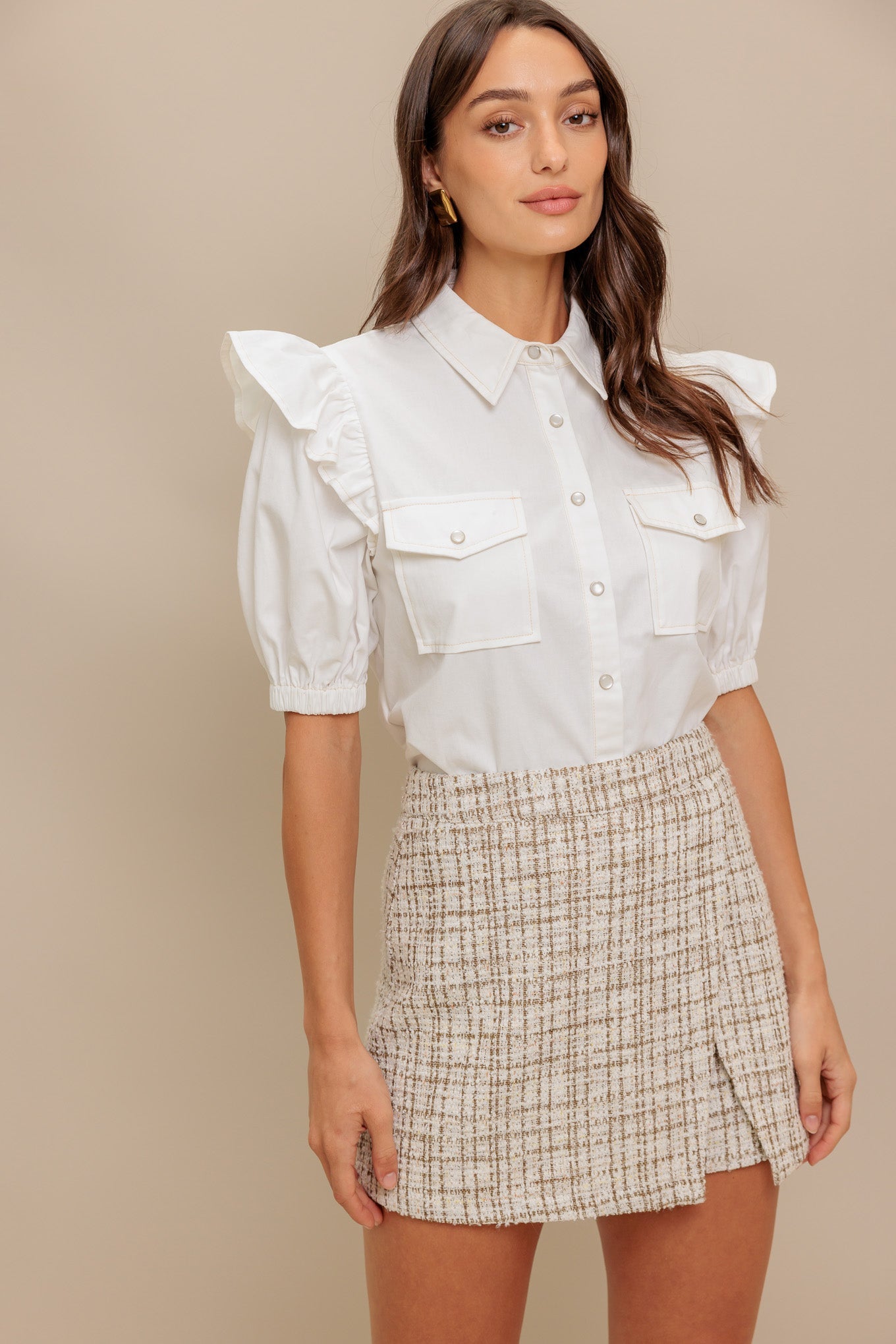 BLUSA TECIDA COM DETALHES MUSE