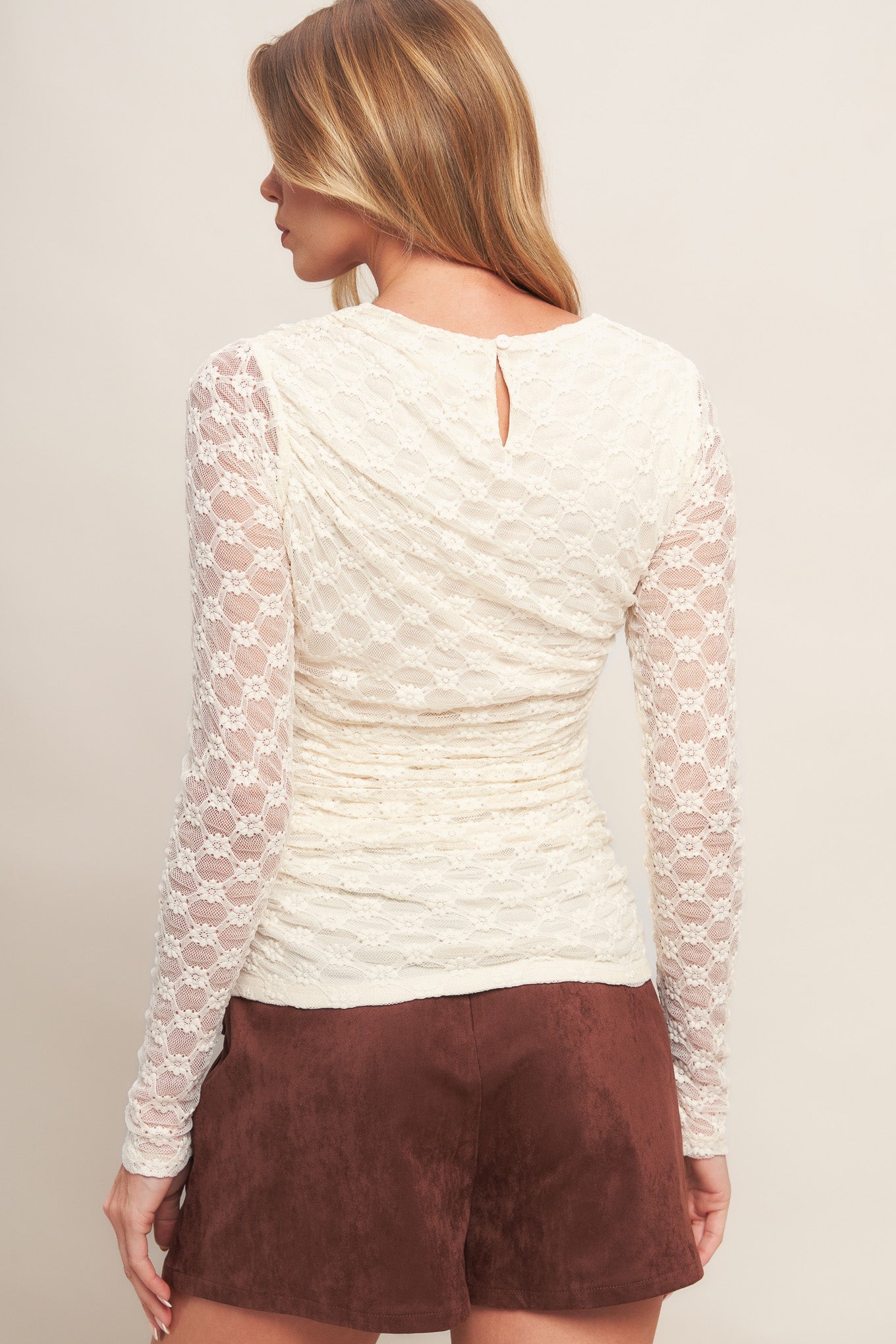 MODERN FUNCTION STRETCH KNIT LACE TOP - MaraFormigone