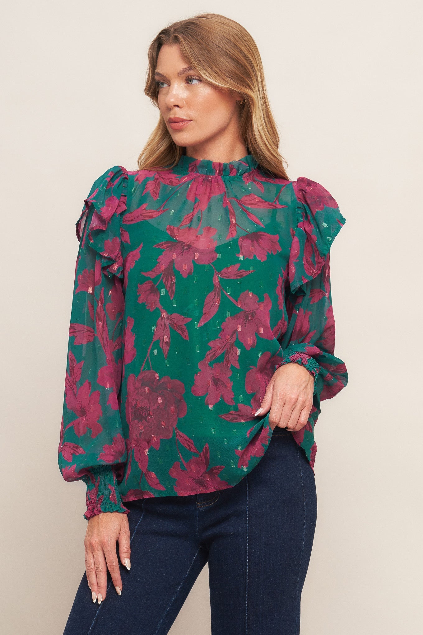 POETIC GARDEN WOVEN TOP - MaraFormigone