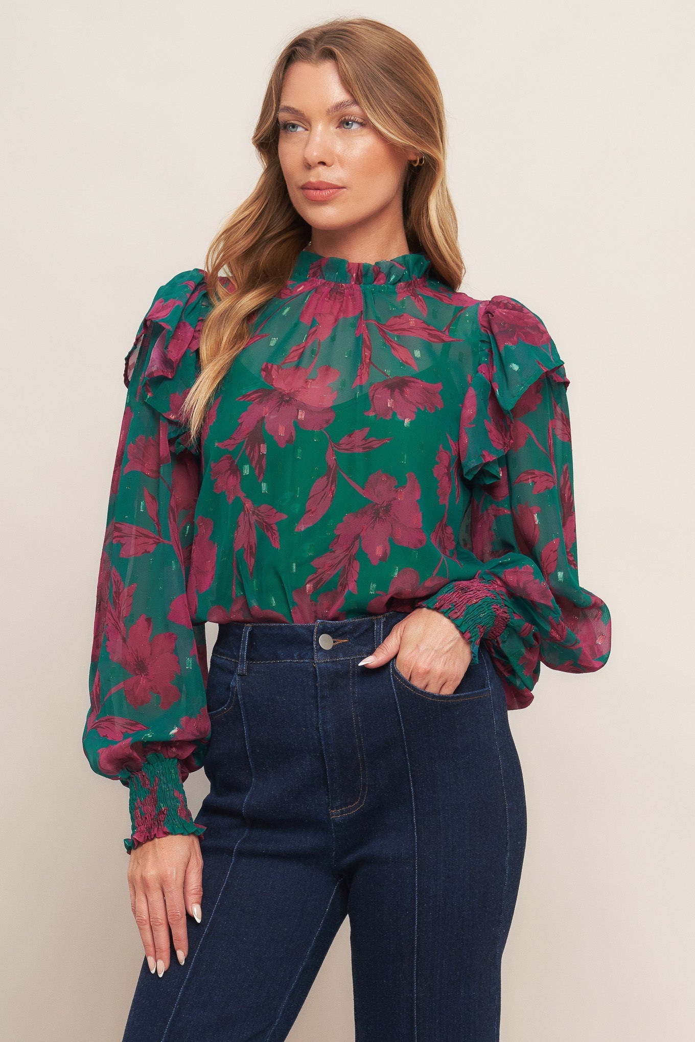 POETIC GARDEN WOVEN TOP - MaraFormigone