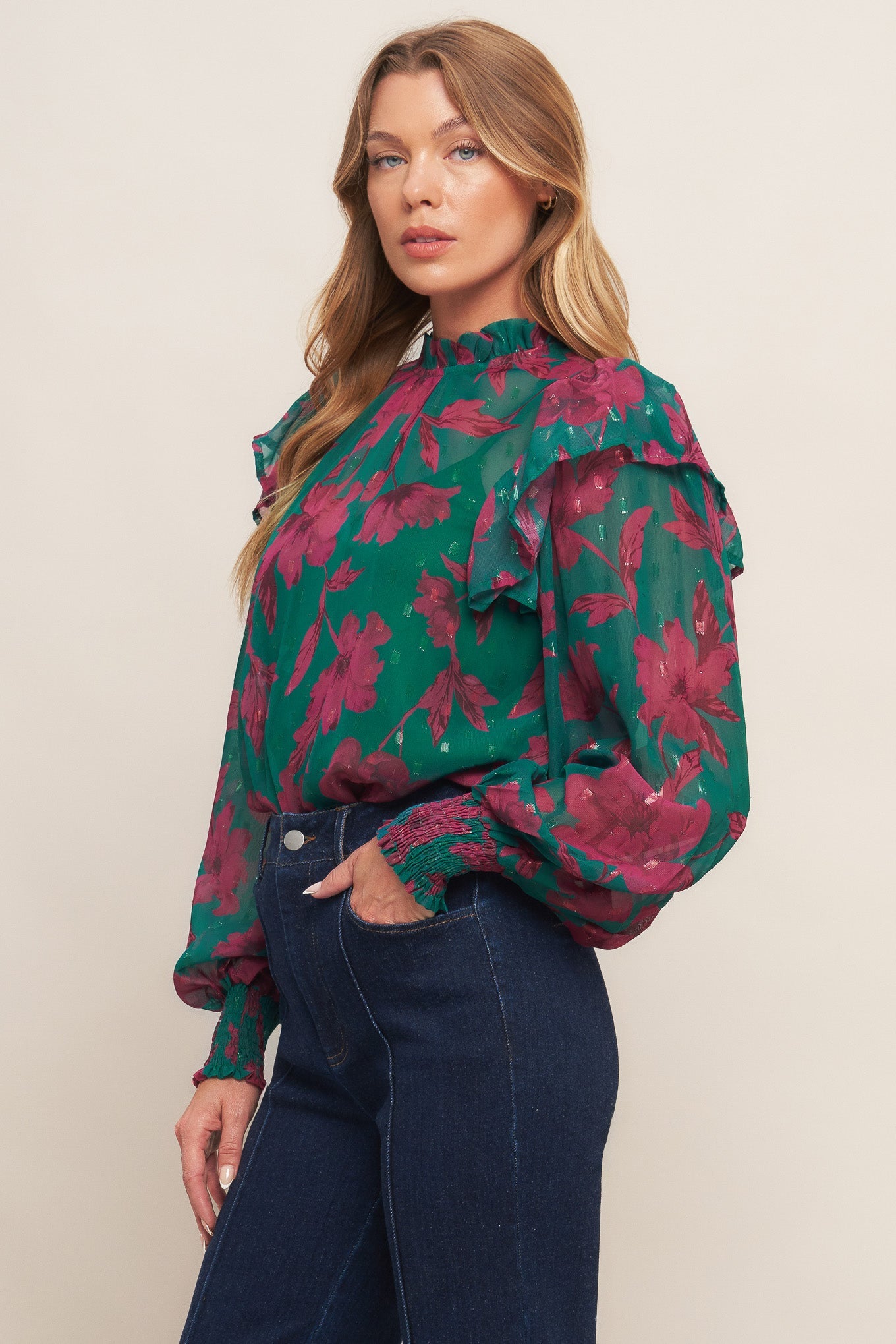 POETIC GARDEN WOVEN TOP - MaraFormigone