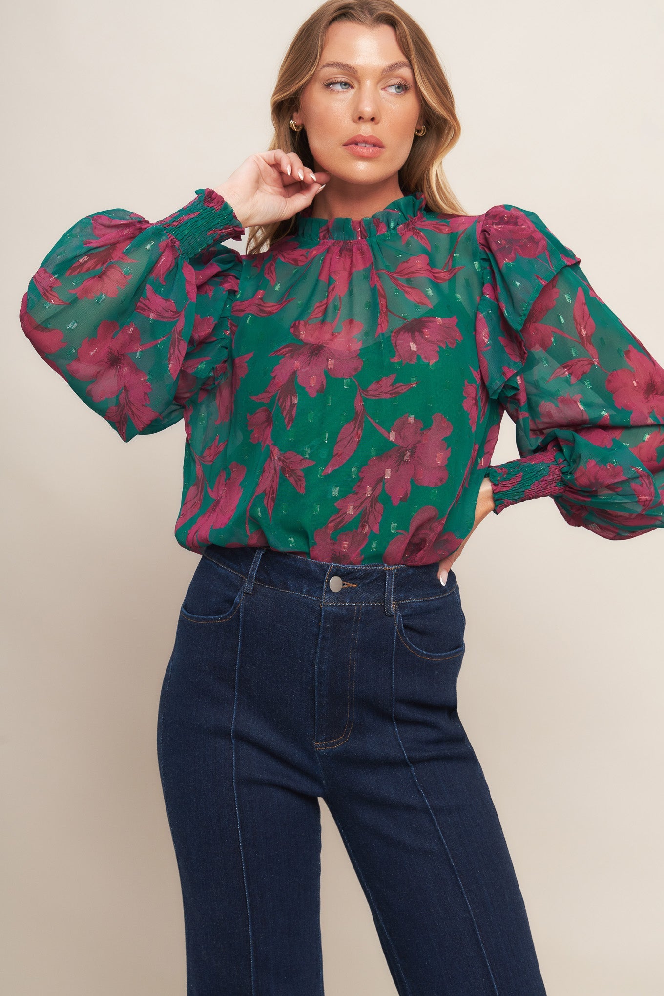 POETIC GARDEN WOVEN TOP - MaraFormigone