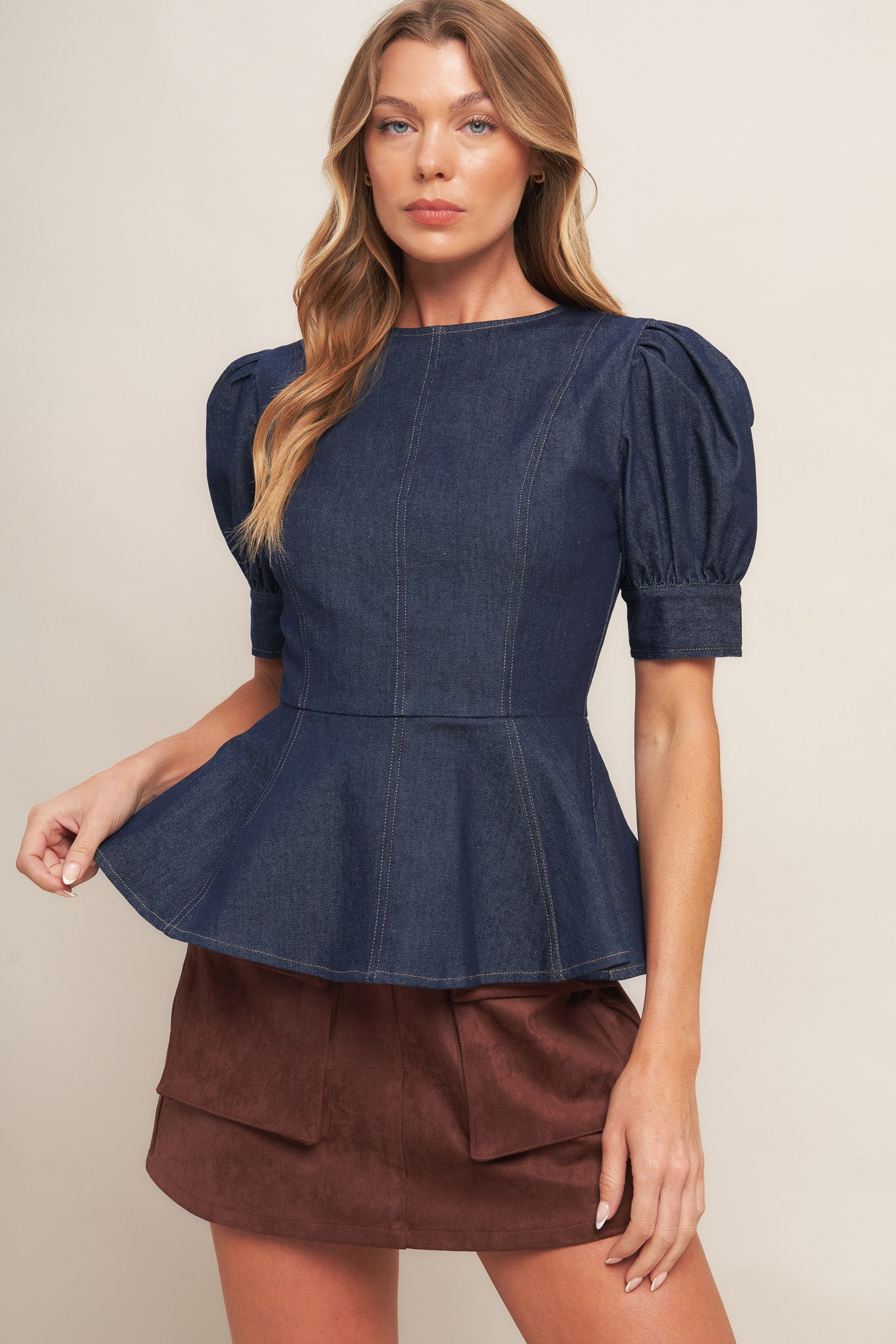 CLASSIC EDGE DARK DENIM TOP - MaraFormigone